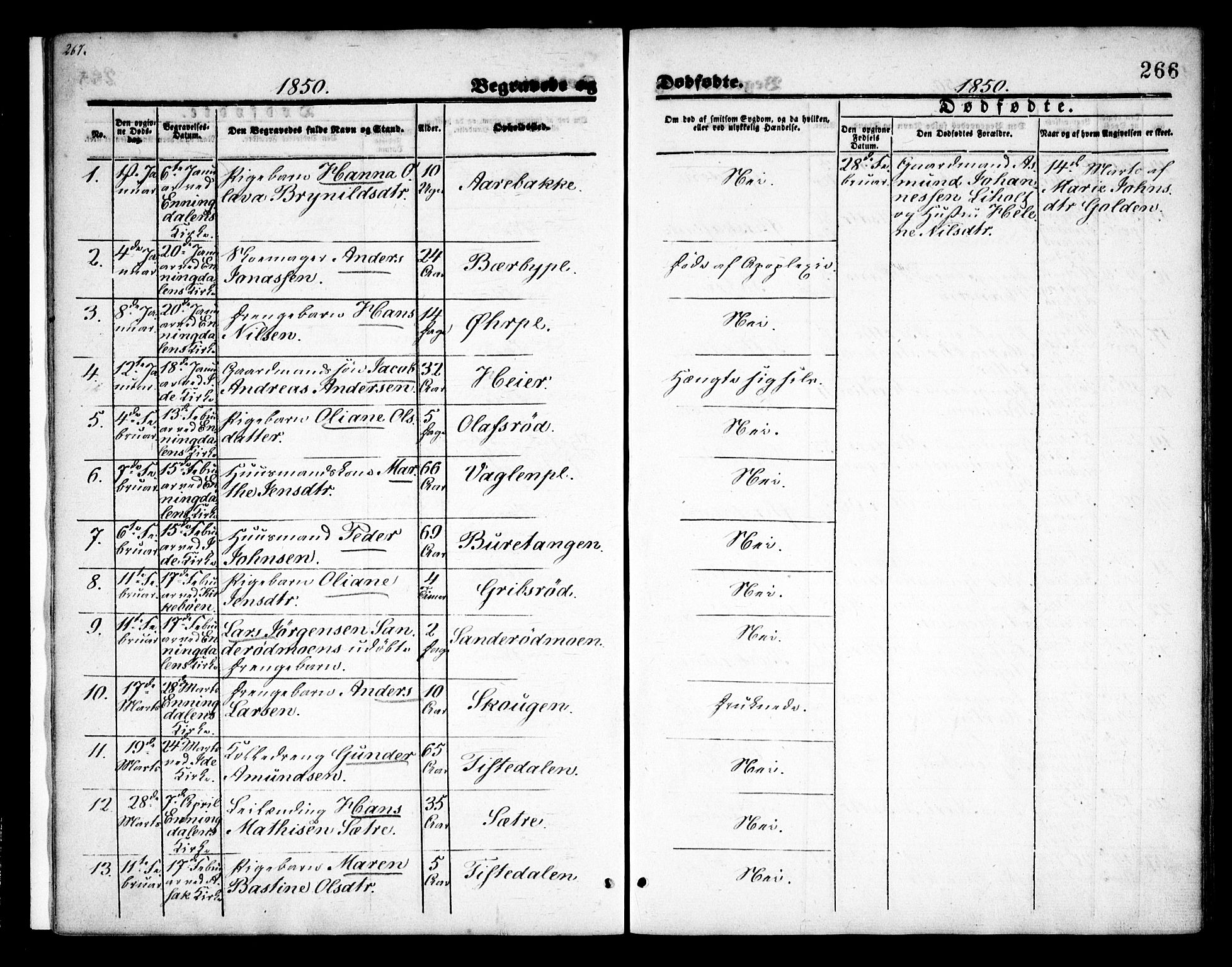 Idd prestekontor Kirkebøker, AV/SAO-A-10911/F/Fc/L0004b: Ministerialbok nr. III 4B, 1848-1860, s. 266