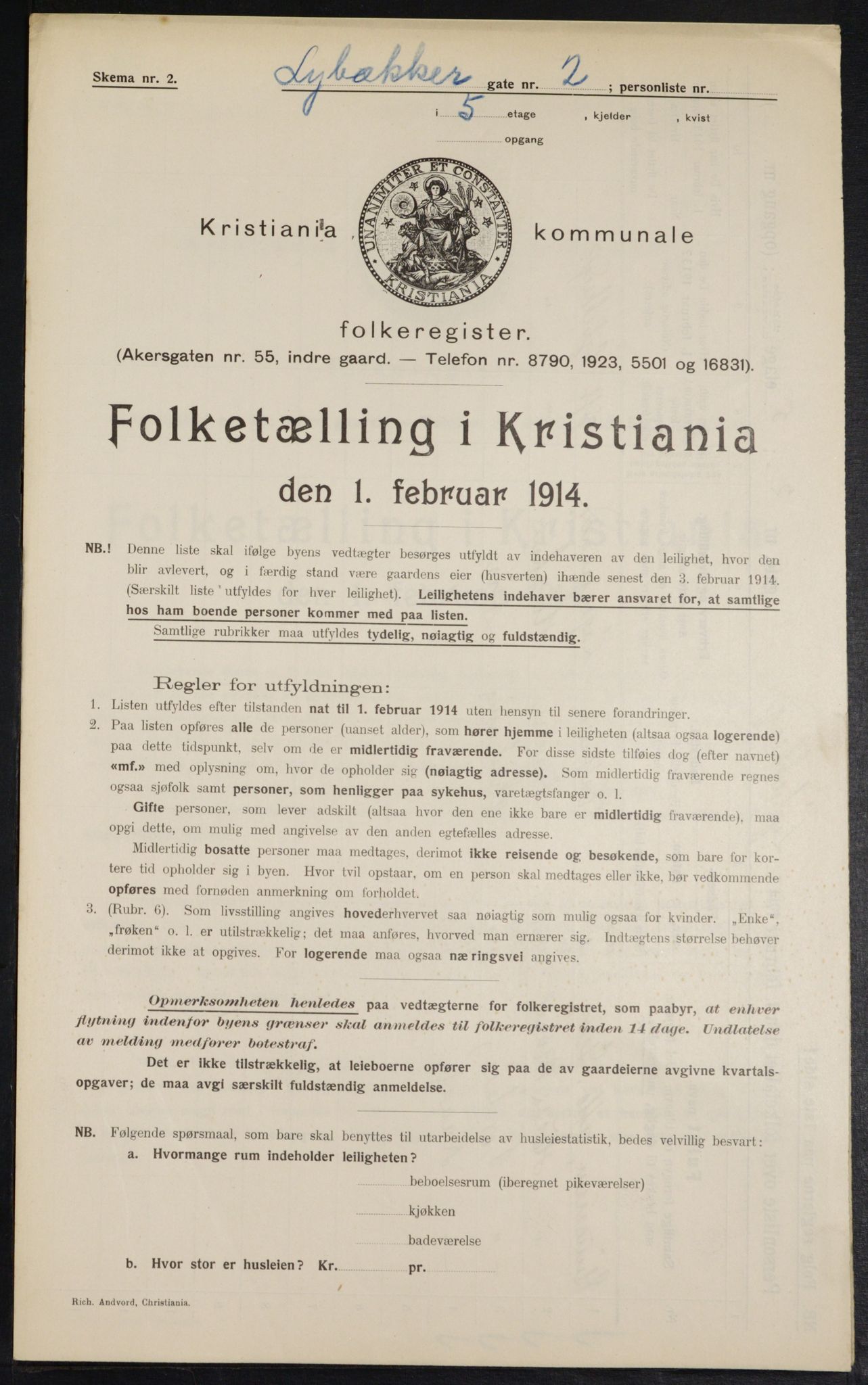 OBA, Kommunal folketelling 1.2.1914 for Kristiania, 1914, s. 58367