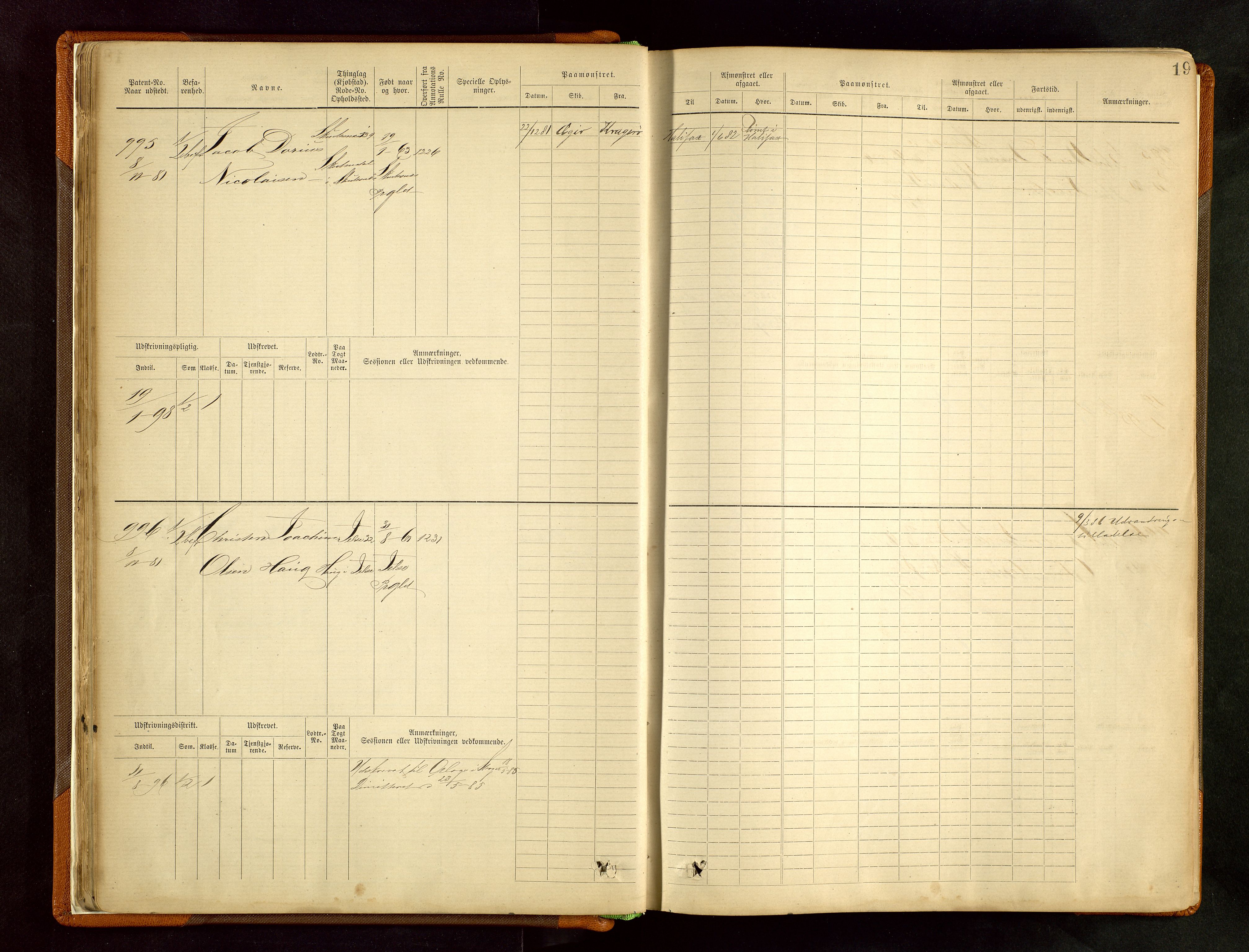 Haugesund sjømannskontor, AV/SAST-A-102007/F/Fb/Fbb/L0002: Sjøfartsrulle Skudenes kretsnr. 959-2439, 1860-1948, s. 19