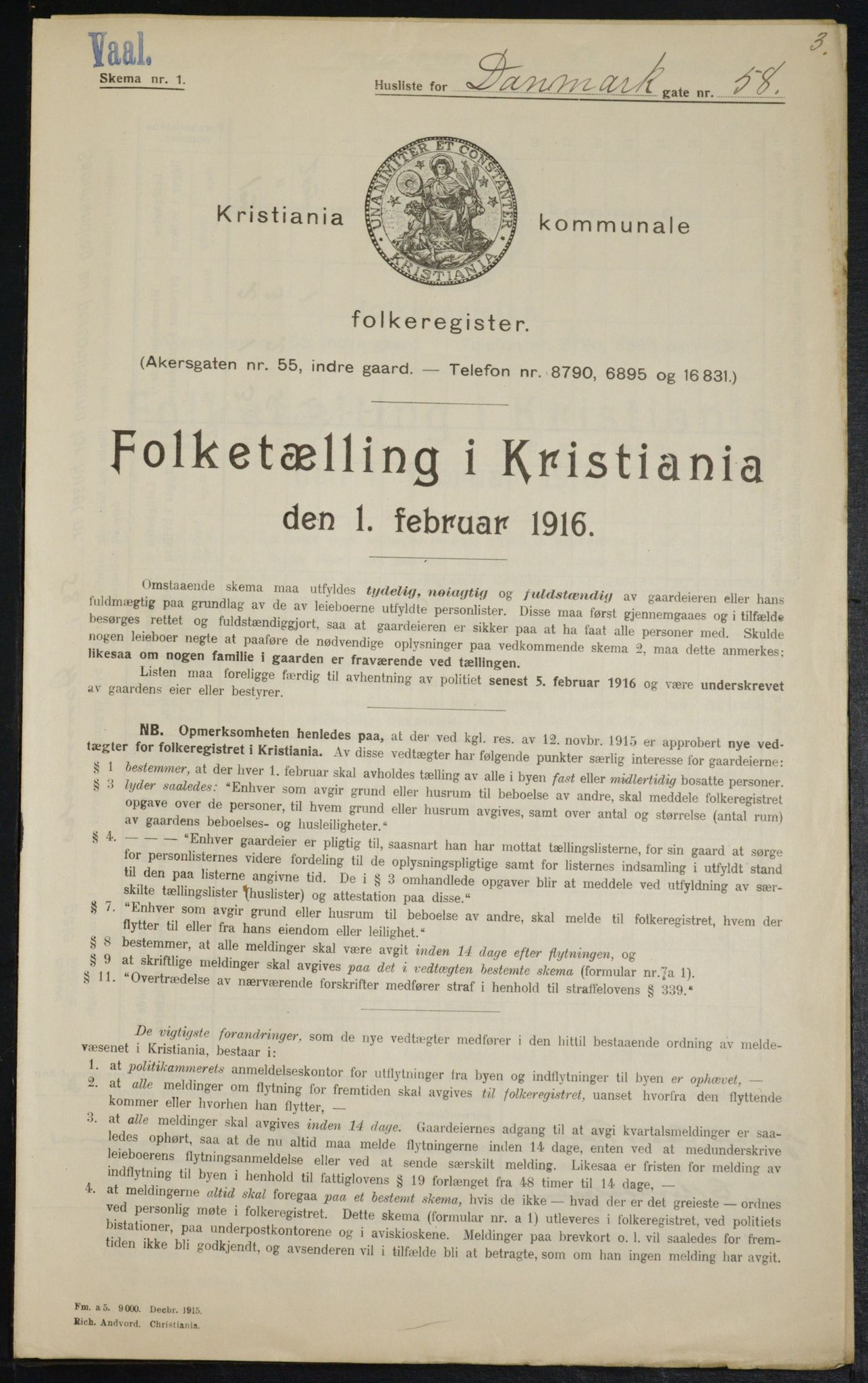 OBA, Kommunal folketelling 1.2.1916 for Kristiania, 1916, s. 15098