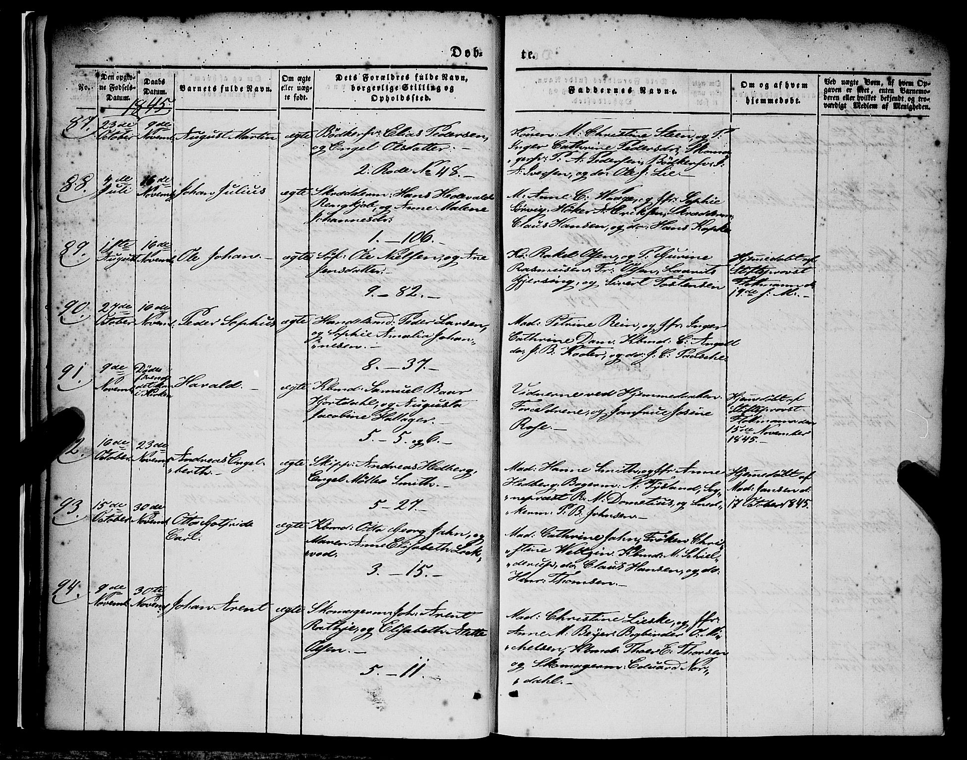 Nykirken Sokneprestembete, AV/SAB-A-77101/H/Haa/L0014: Ministerialbok nr. B 1, 1844-1858, s. 12