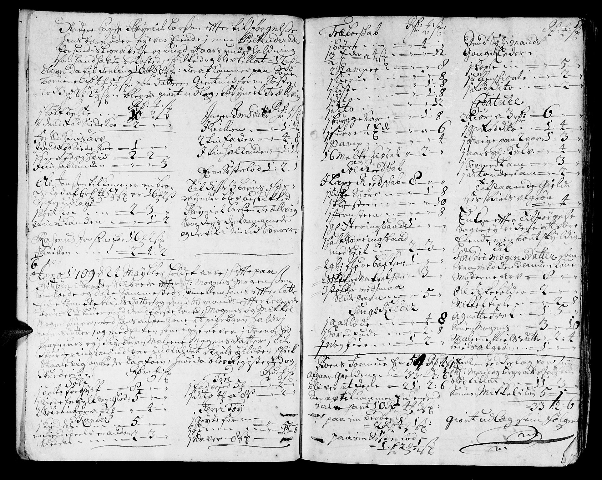 Nordhordland sorenskrivar, AV/SAB-A-2901/1/H/Ha/L0002: Skifteprotokollar Nordhordland , 1709-1716, s. 4b-5a