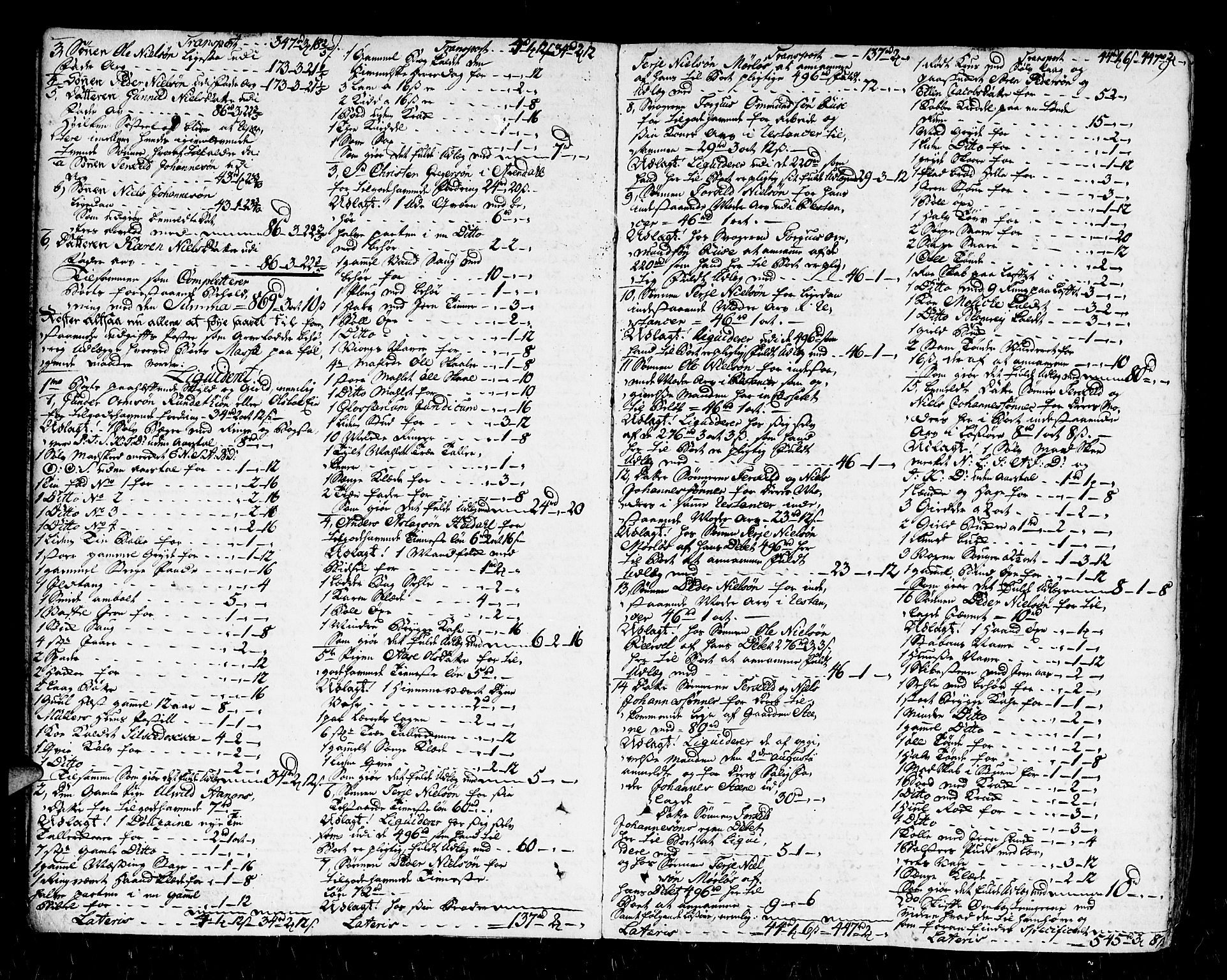 Nedenes sorenskriveri før 1824, AV/SAK-1221-0007/H/Hc/L0038: Skifteprotokoll med register nr 25, 1779-1783, s. 8b-9a