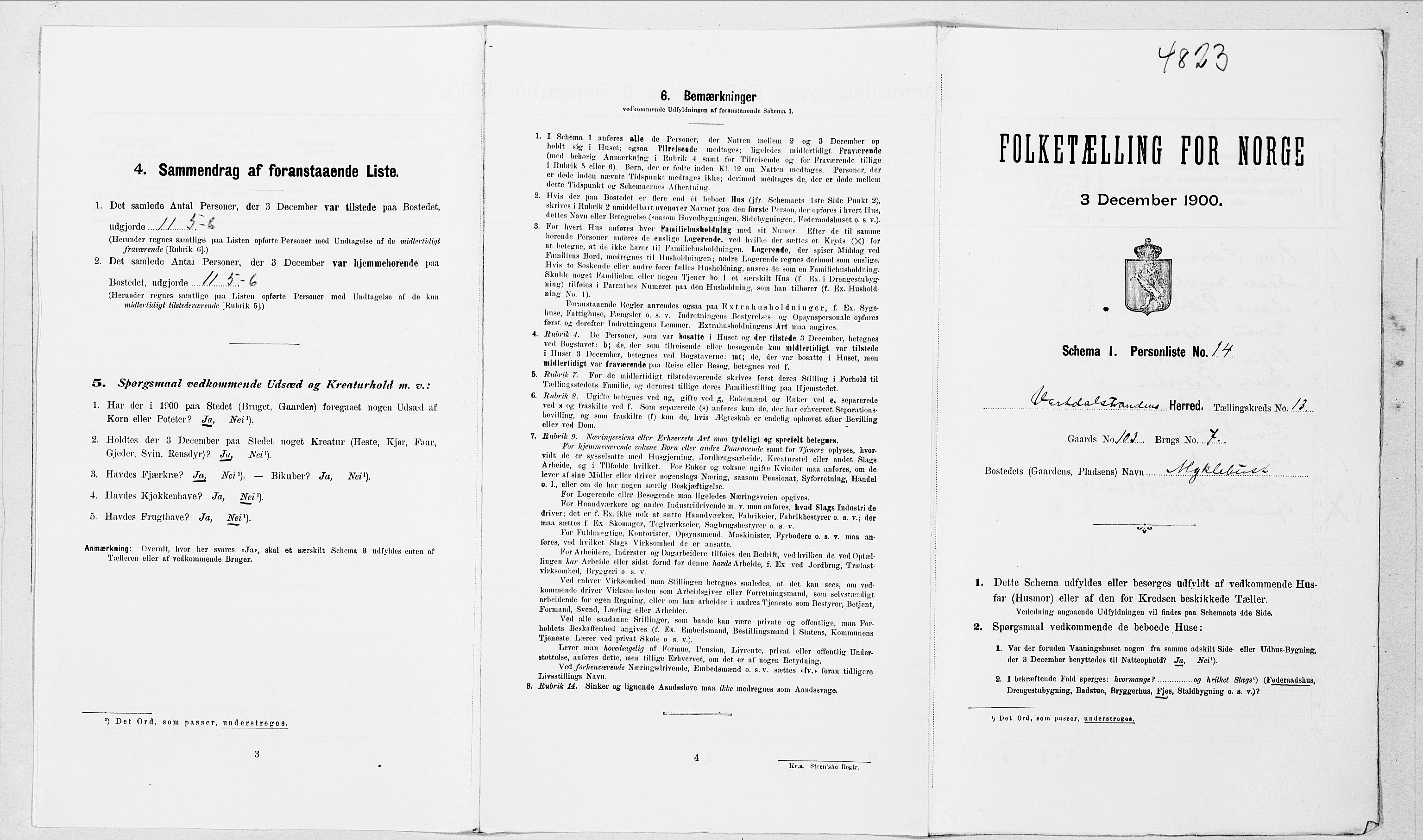 SAT, Folketelling 1900 for 1521 Vartdal herred, 1900, s. 161