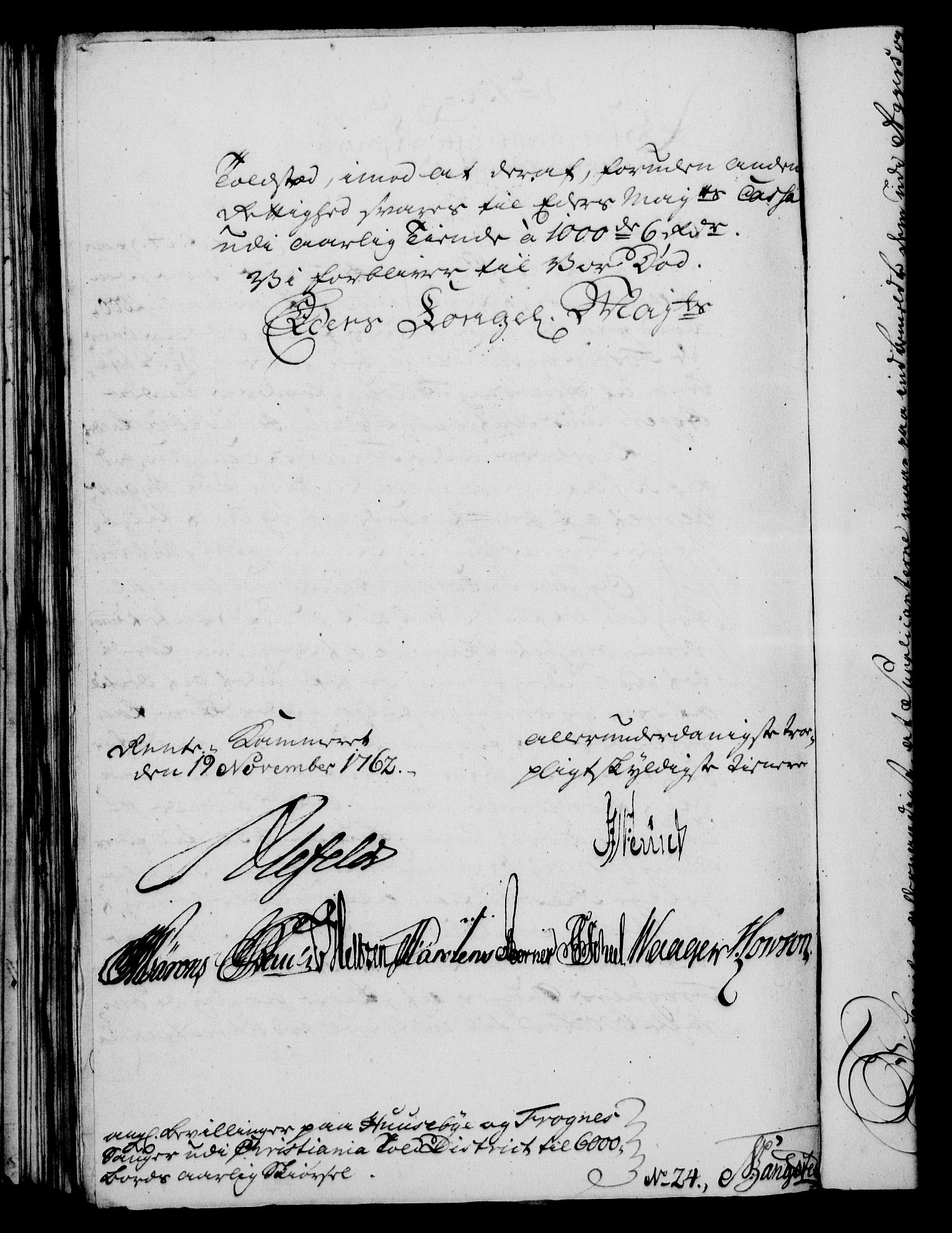 Rentekammeret, Kammerkanselliet, RA/EA-3111/G/Gf/Gfa/L0044: Norsk relasjons- og resolusjonsprotokoll (merket RK 52.44), 1762, s. 505