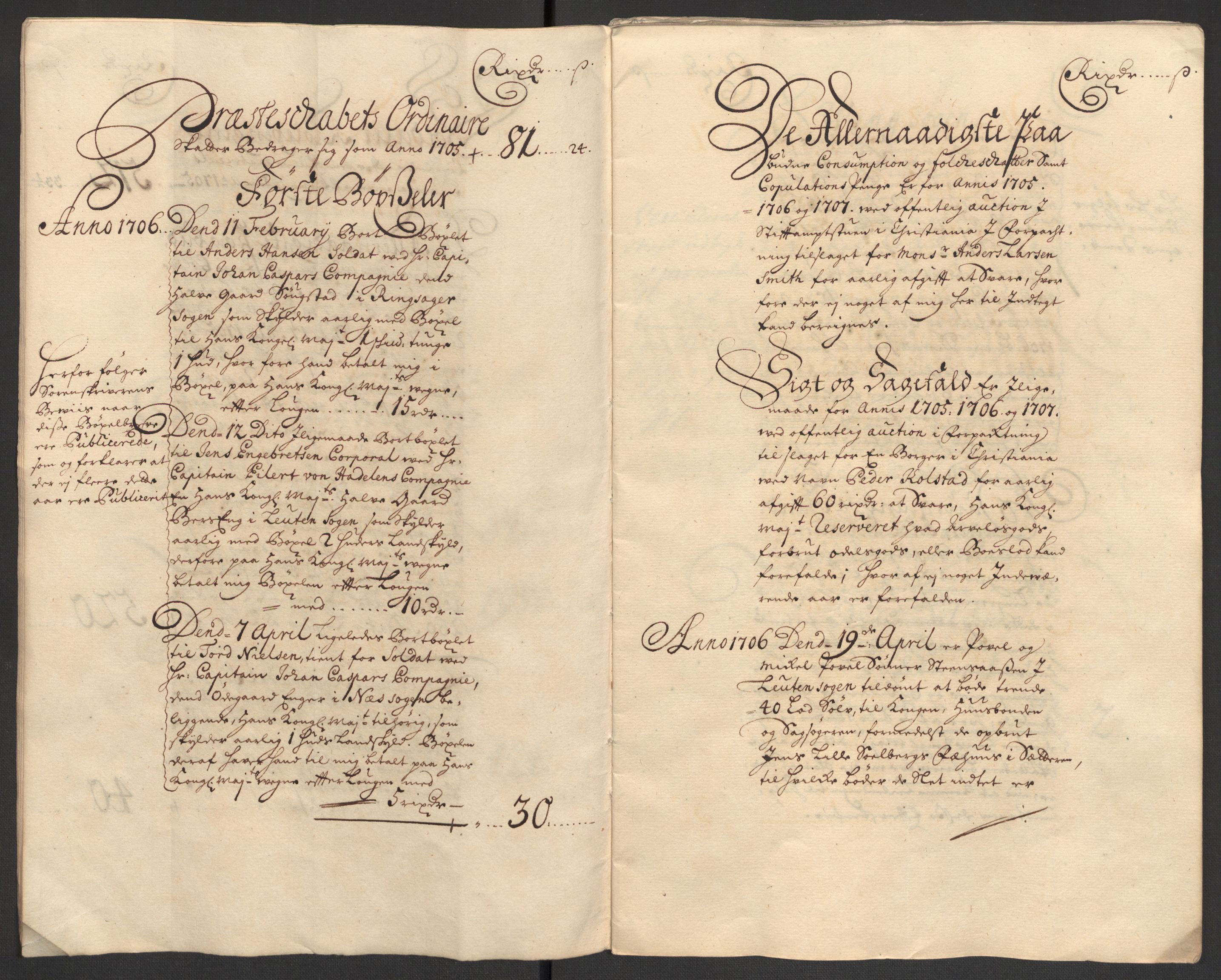 Rentekammeret inntil 1814, Reviderte regnskaper, Fogderegnskap, AV/RA-EA-4092/R16/L1043: Fogderegnskap Hedmark, 1706-1707, s. 8