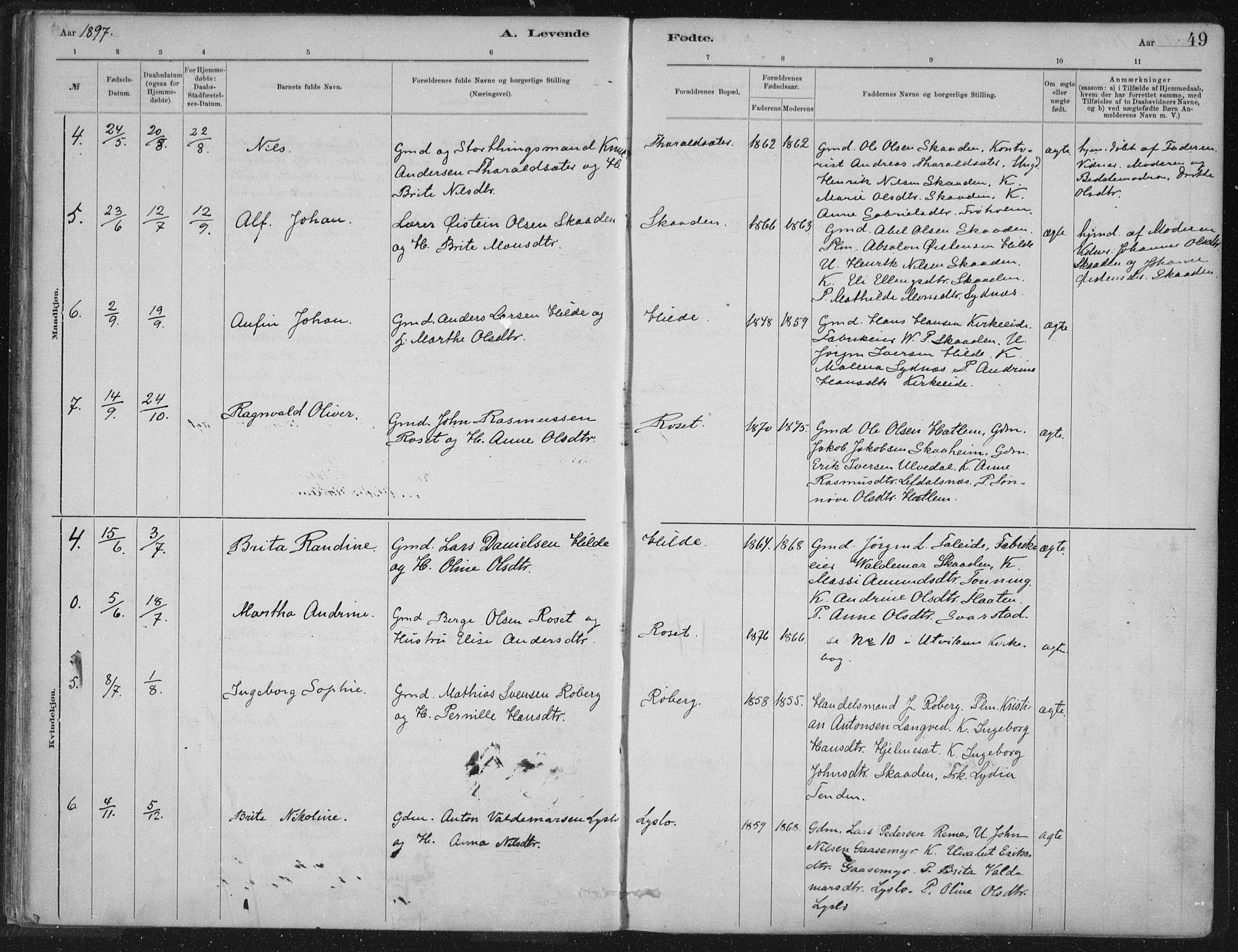 Innvik sokneprestembete, AV/SAB-A-80501: Ministerialbok nr. B  1, 1879-1902, s. 49