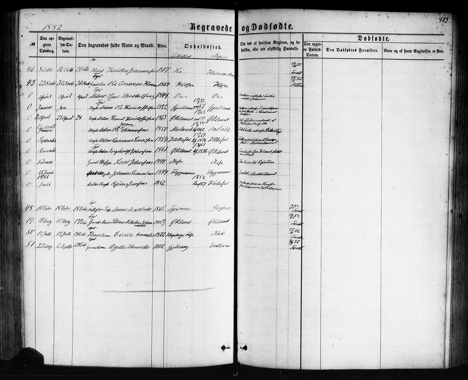 Tysnes sokneprestembete, AV/SAB-A-78601/H/Haa: Ministerialbok nr. A 12, 1872-1886, s. 403