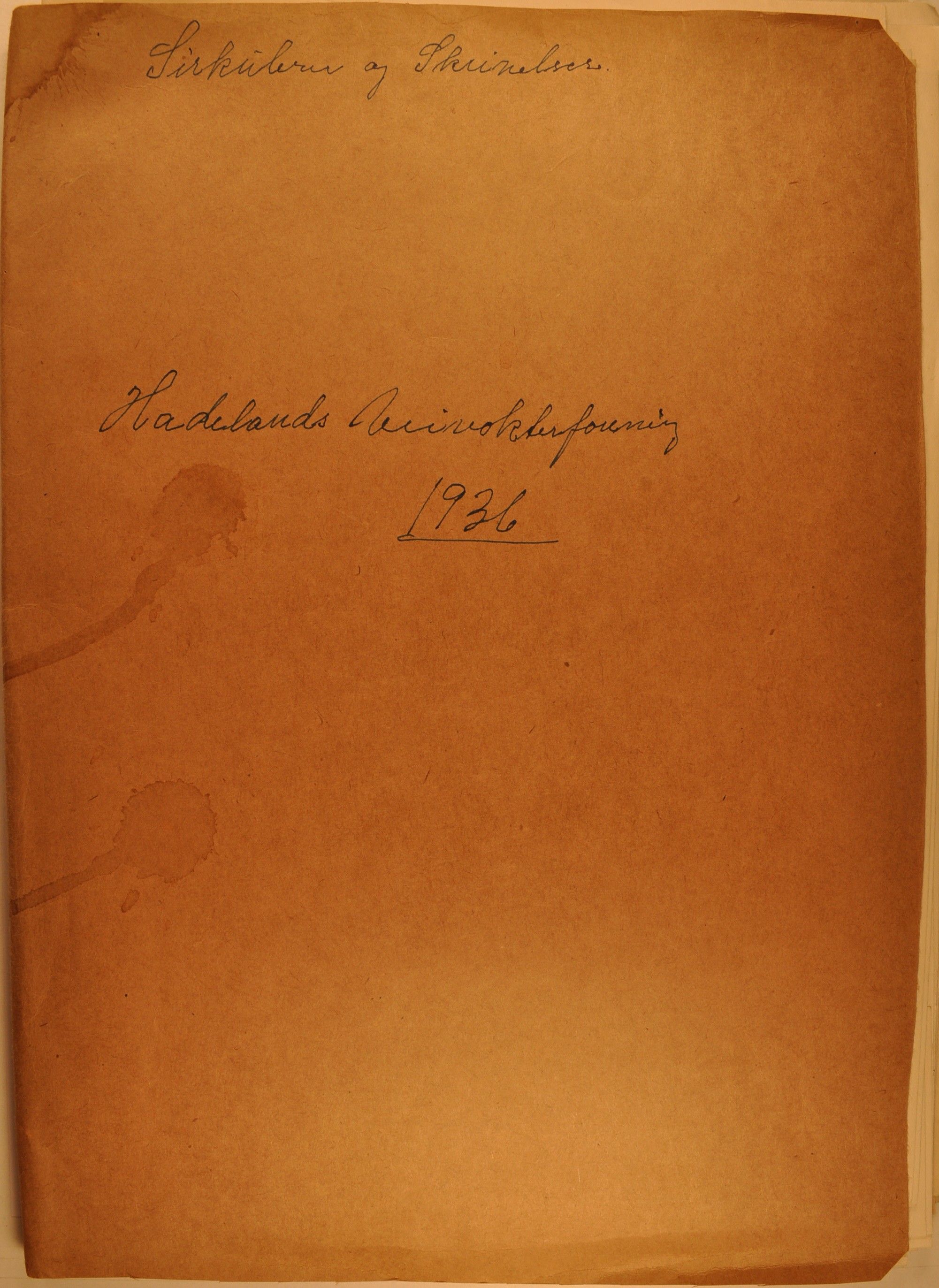 Hadeland Veiarbeiderforening, OARM/H-A-00304/D/Da/L0001/0006: Sakspapirer / Sakspapirer, 1936