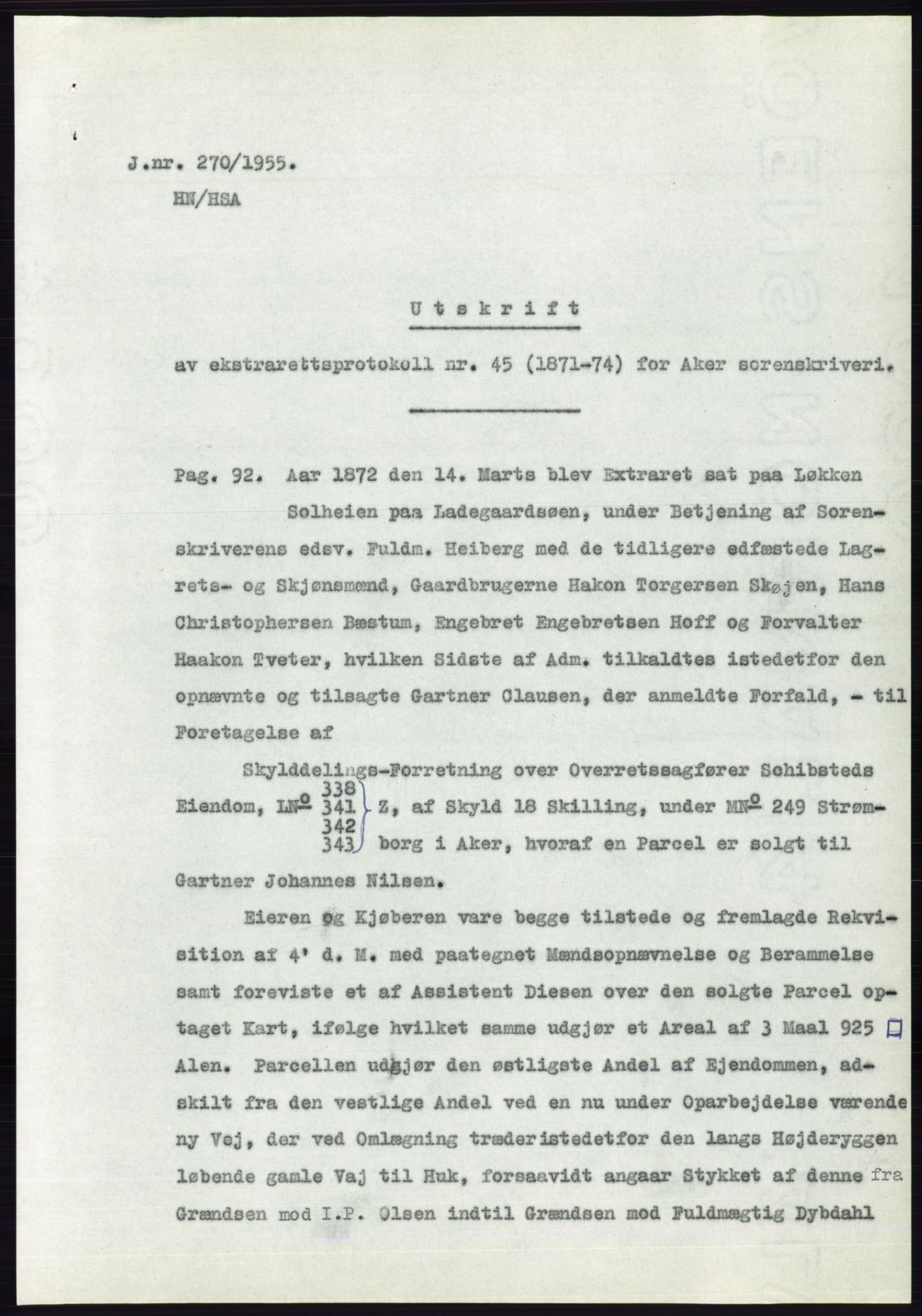 Statsarkivet i Oslo, SAO/A-10621/Z/Zd/L0002: Avskrifter, j.nr 5-691/1955, 1955, s. 221
