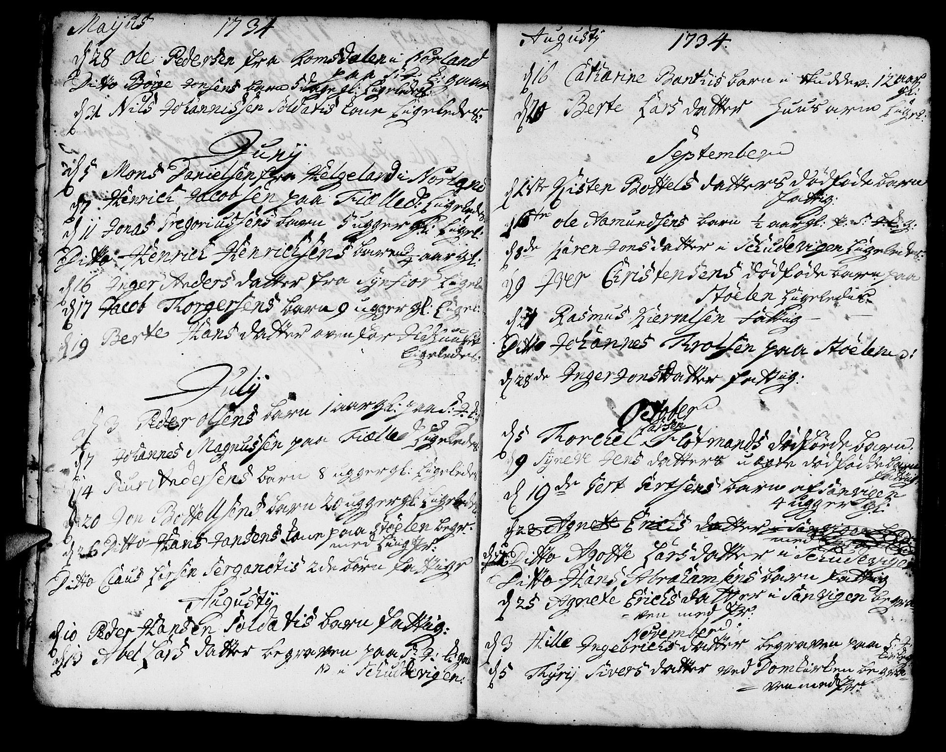 Korskirken sokneprestembete, AV/SAB-A-76101/H/Haa/L0011: Ministerialbok nr. A 11, 1731-1785, s. 12