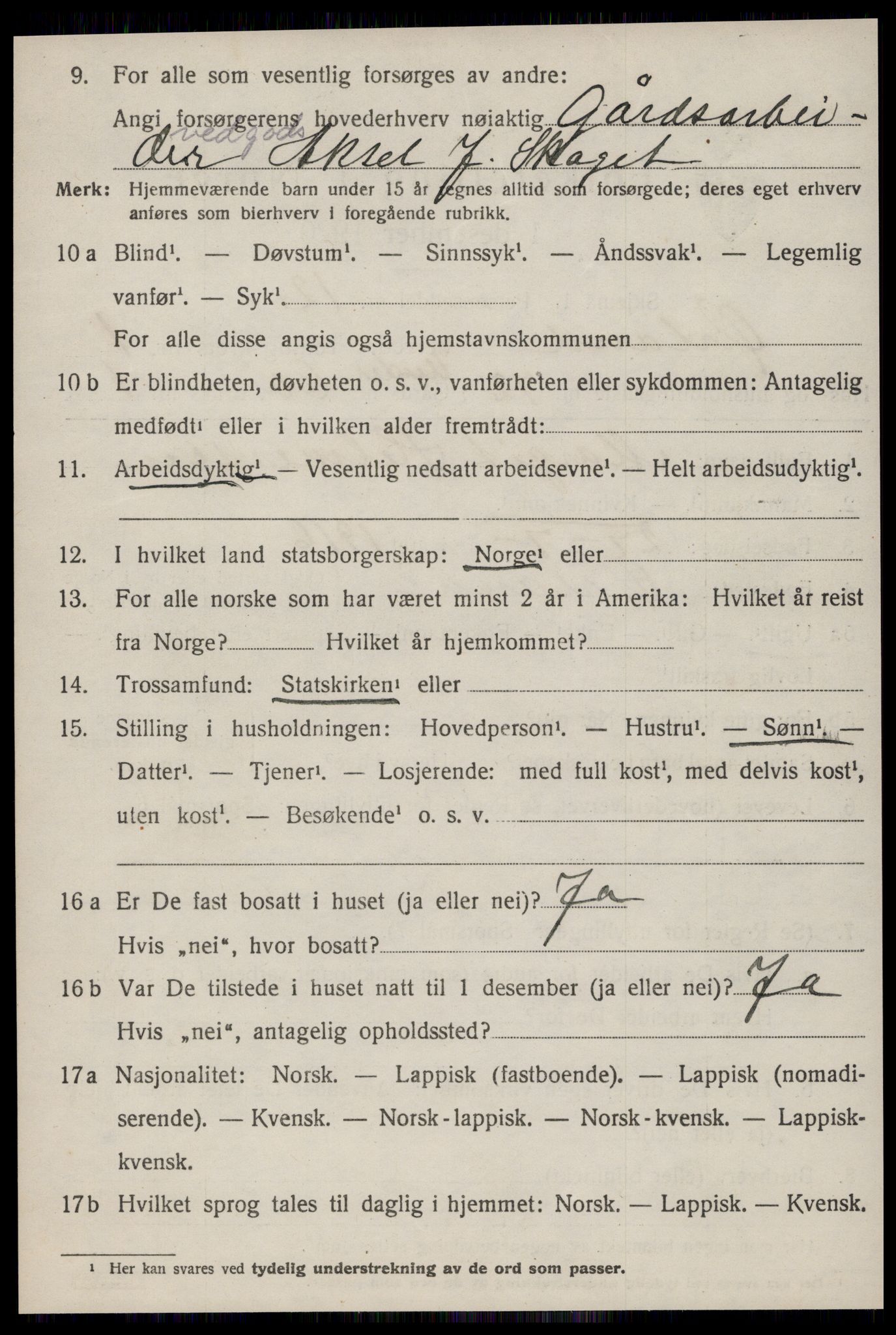 SAT, Folketelling 1920 for 1621 Ørland herred, 1920, s. 2158