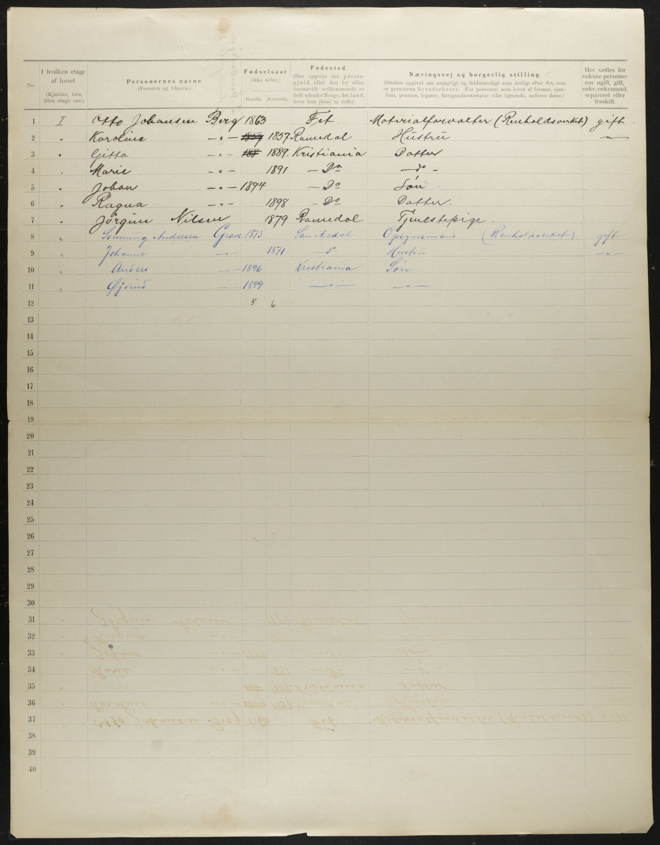 OBA, Kommunal folketelling 31.12.1901 for Kristiania kjøpstad, 1901, s. 534