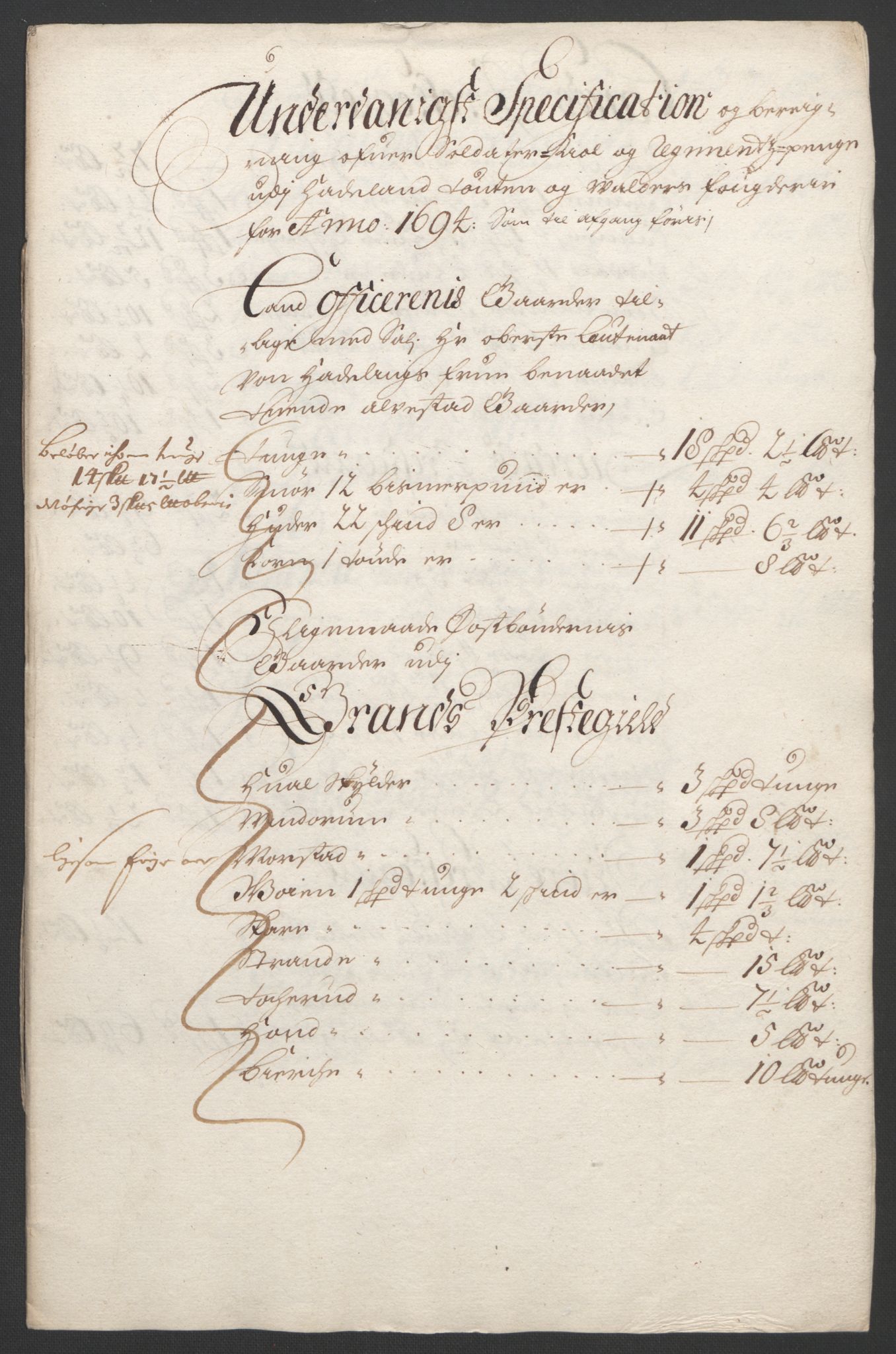 Rentekammeret inntil 1814, Reviderte regnskaper, Fogderegnskap, RA/EA-4092/R18/L1292: Fogderegnskap Hadeland, Toten og Valdres, 1693-1694, s. 436