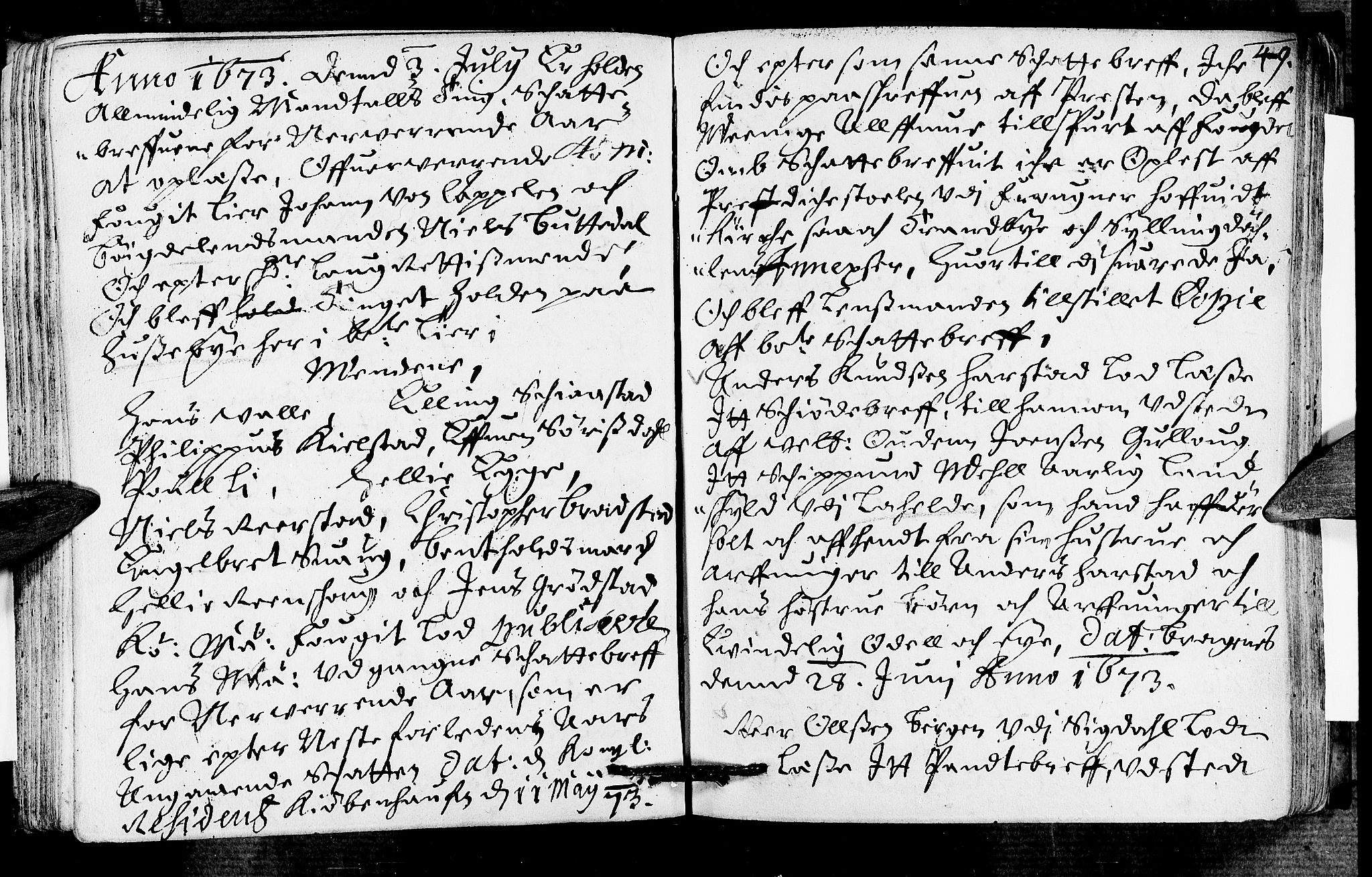 Lier, Røyken og Hurum sorenskriveri, SAKO/A-89/F/Fa/L0014: Tingbok, 1673, s. 49