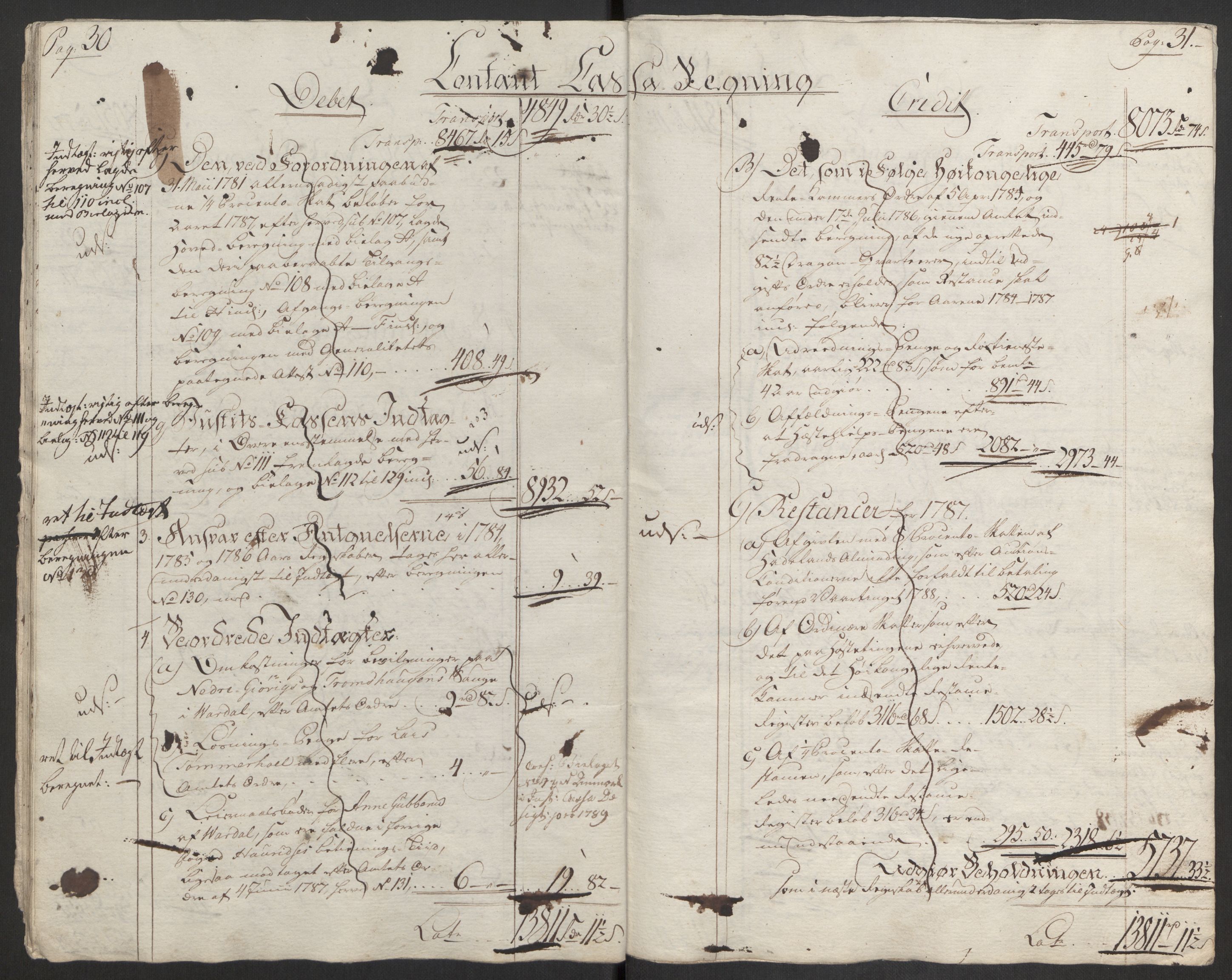 Rentekammeret inntil 1814, Reviderte regnskaper, Fogderegnskap, AV/RA-EA-4092/R19/L1374: Fogderegnskap Toten, Hadeland og Vardal, 1787, s. 18