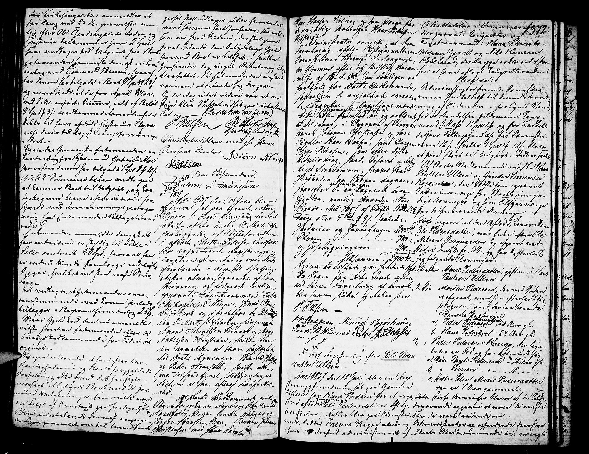 Eiker, Modum og Sigdal sorenskriveri, SAKO/A-123/H/Hb/Hbb/Hbbb/L0001: Registrerings- og forhandlingsprotokoll 1, 1832-1840, s. 372