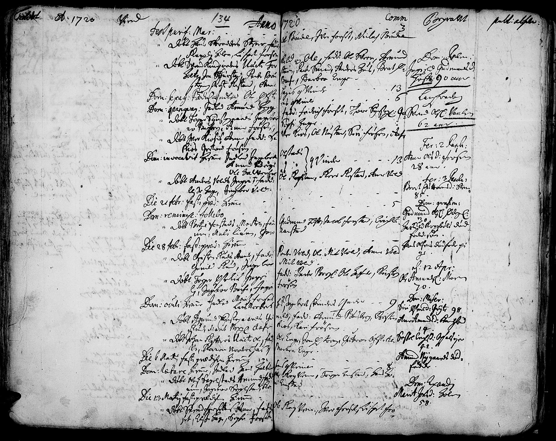 Gausdal prestekontor, AV/SAH-PREST-090/H/Ha/Haa/L0001: Ministerialbok nr. 1, 1693-1728, s. 134