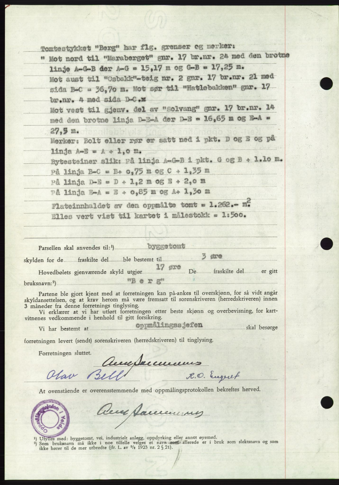 Søre Sunnmøre sorenskriveri, AV/SAT-A-4122/1/2/2C/L0104: Pantebok nr. 30A, 1956-1956, Dagboknr: 1368/1956