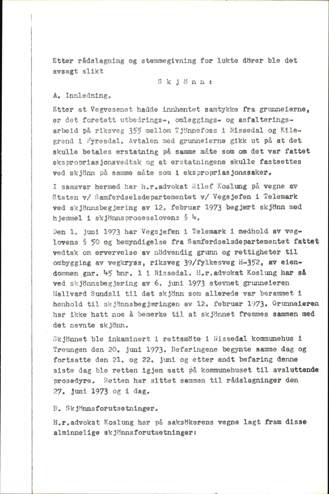 Vest-Telemark sorenskriveri, AV/SAKO-A-134/F/Fo/Fob/L0004: Skjønn/rettsbøker for kraftutbygging/veg, 1973-1989, s. 97