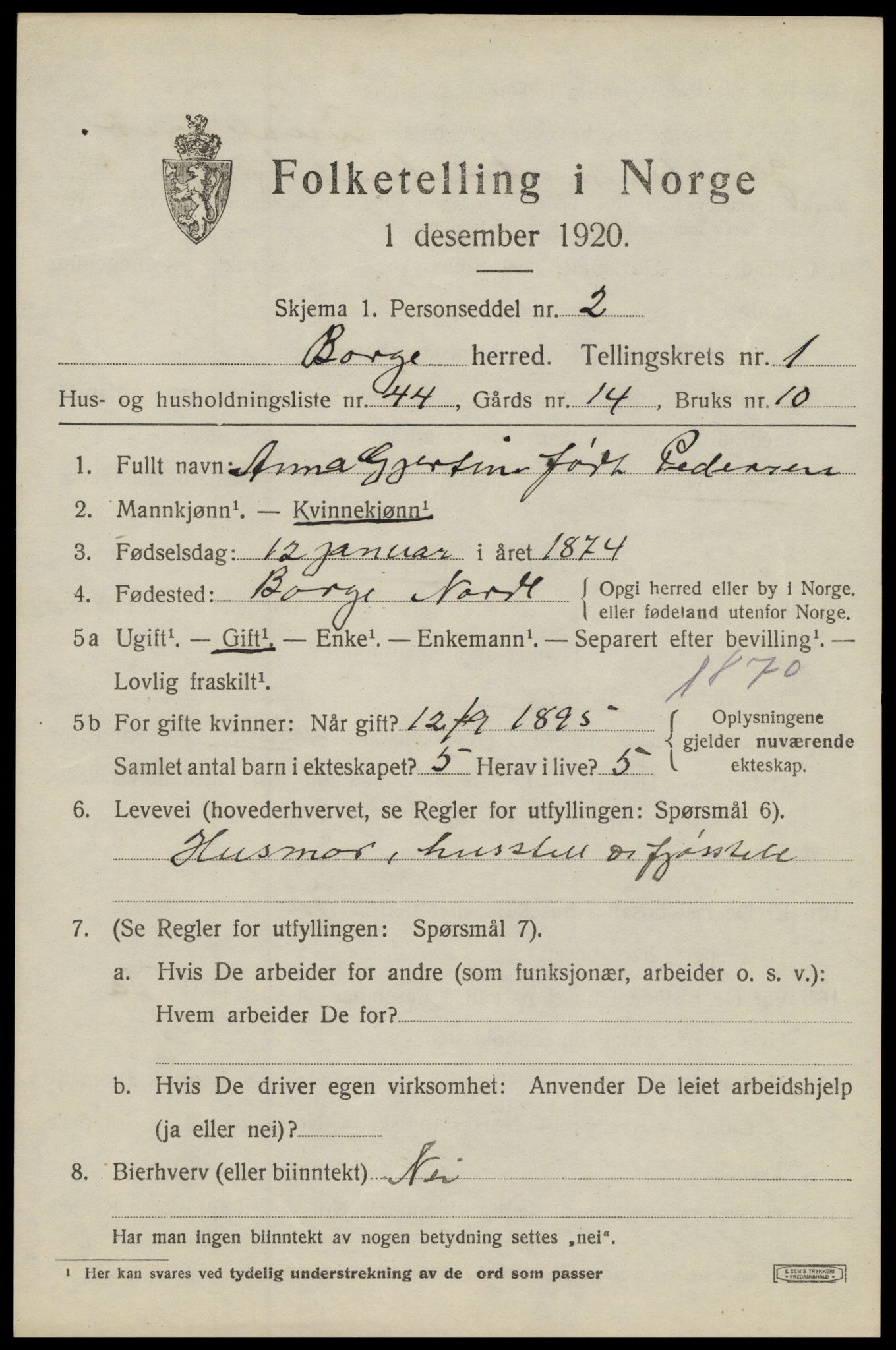 SAT, Folketelling 1920 for 1862 Borge herred, 1920, s. 2131