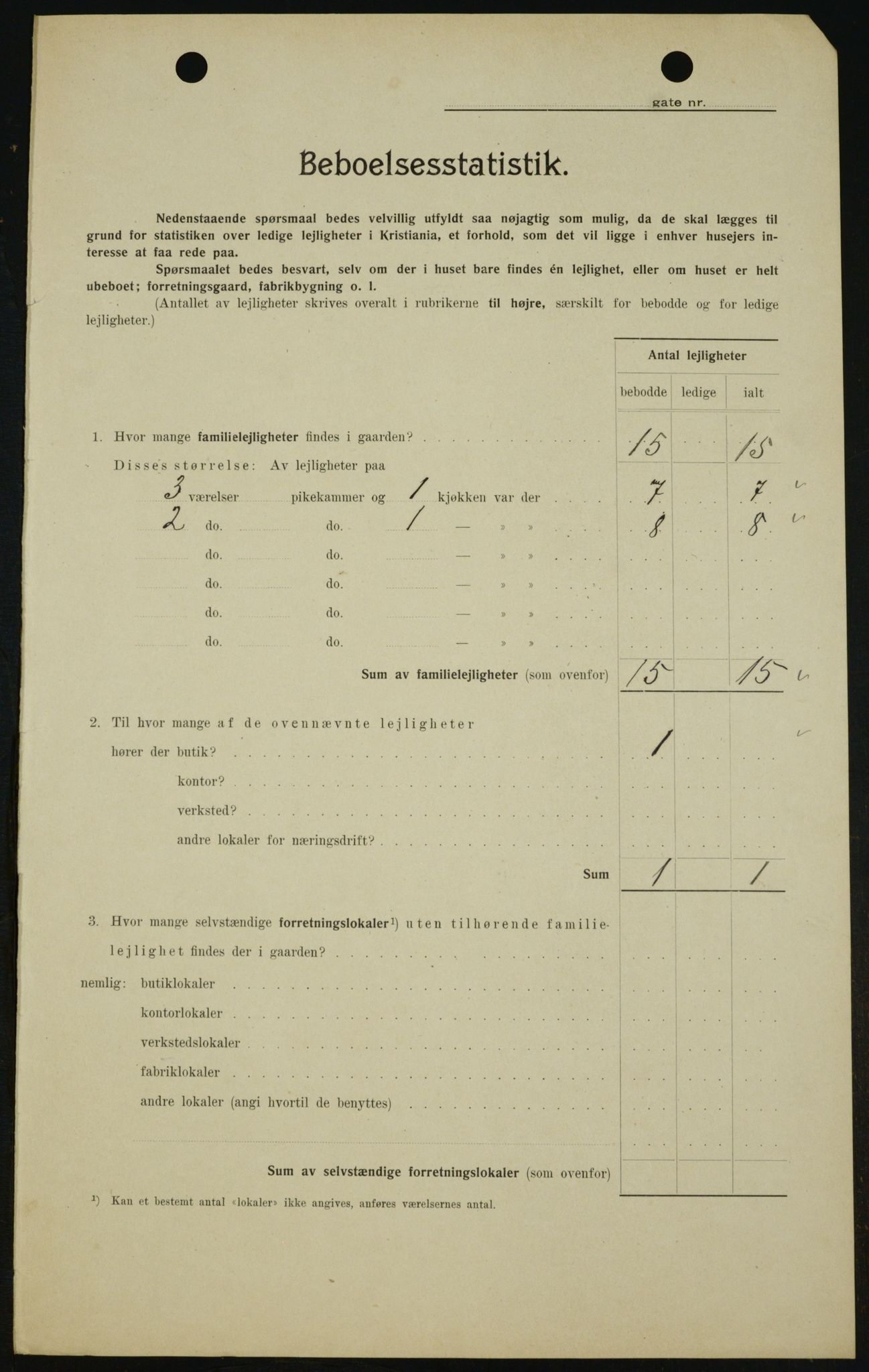 OBA, Kommunal folketelling 1.2.1909 for Kristiania kjøpstad, 1909, s. 61823