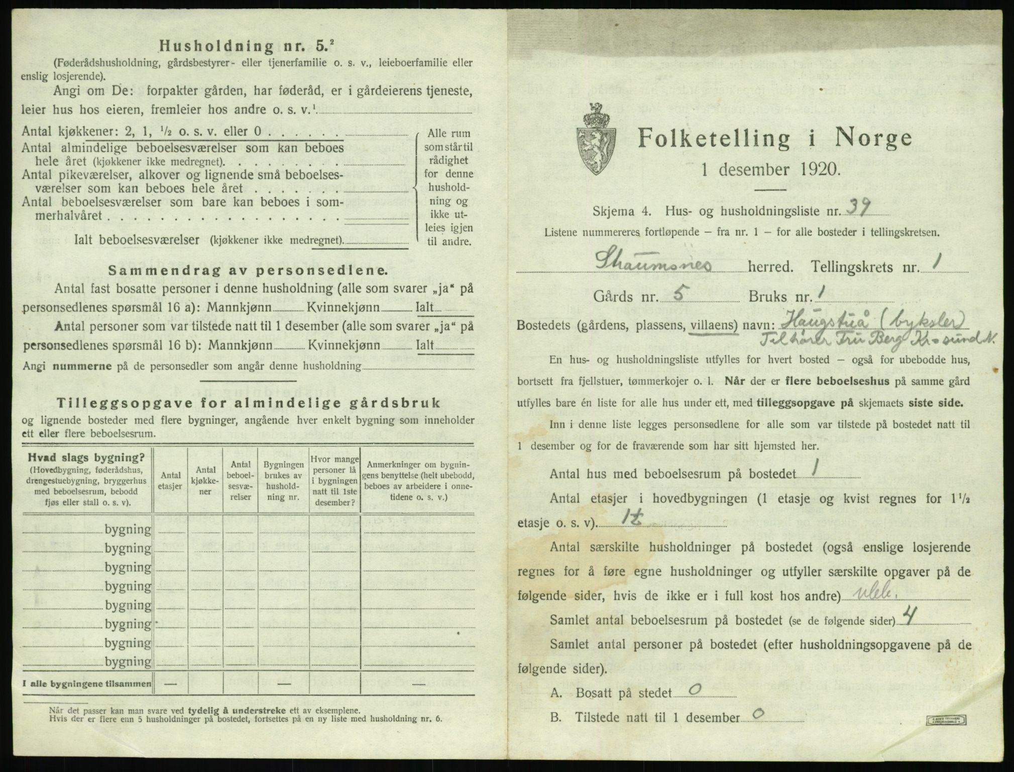 SAT, Folketelling 1920 for 1559 Straumsnes herred, 1920, s. 95