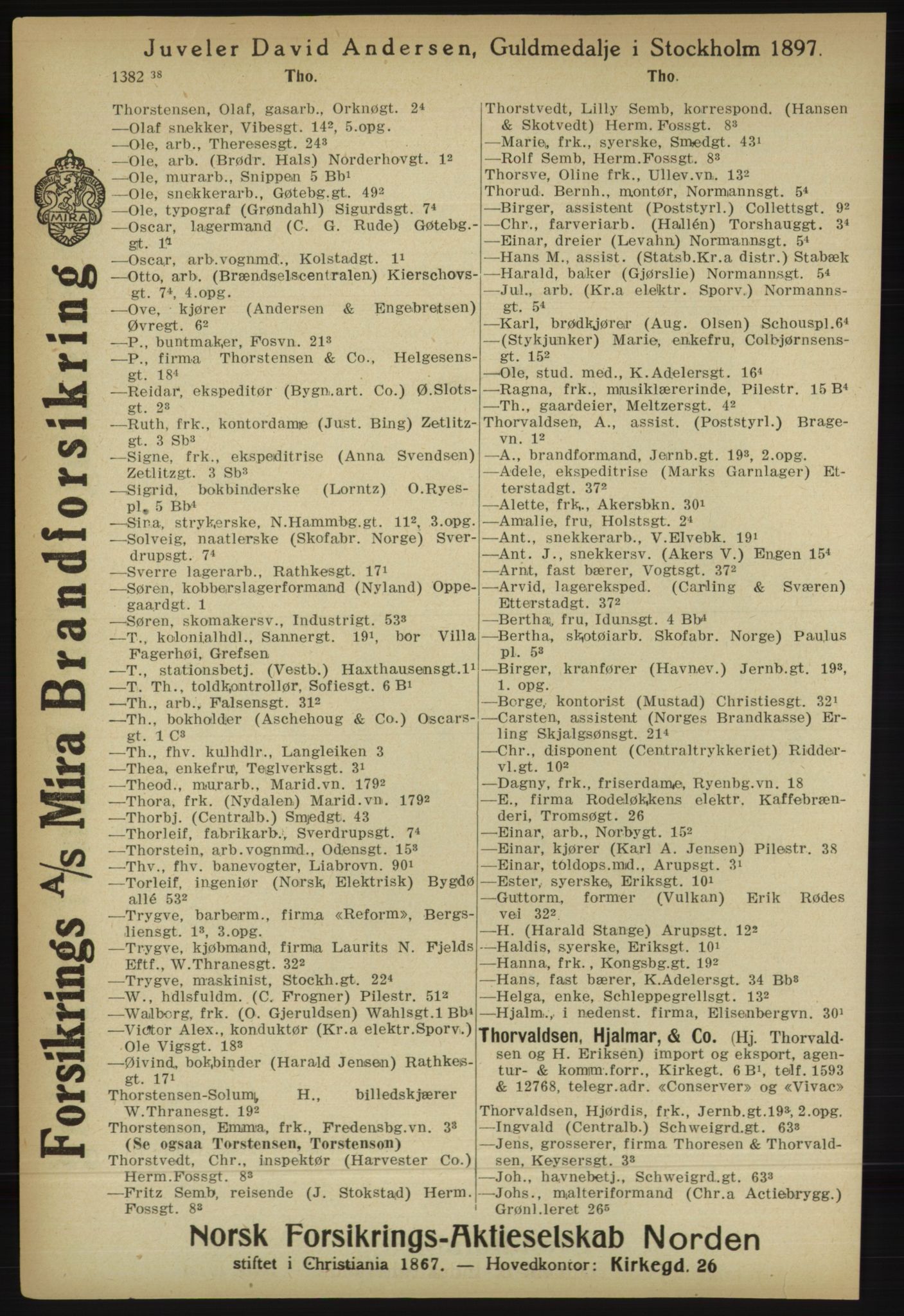 Kristiania/Oslo adressebok, PUBL/-, 1918, s. 1445
