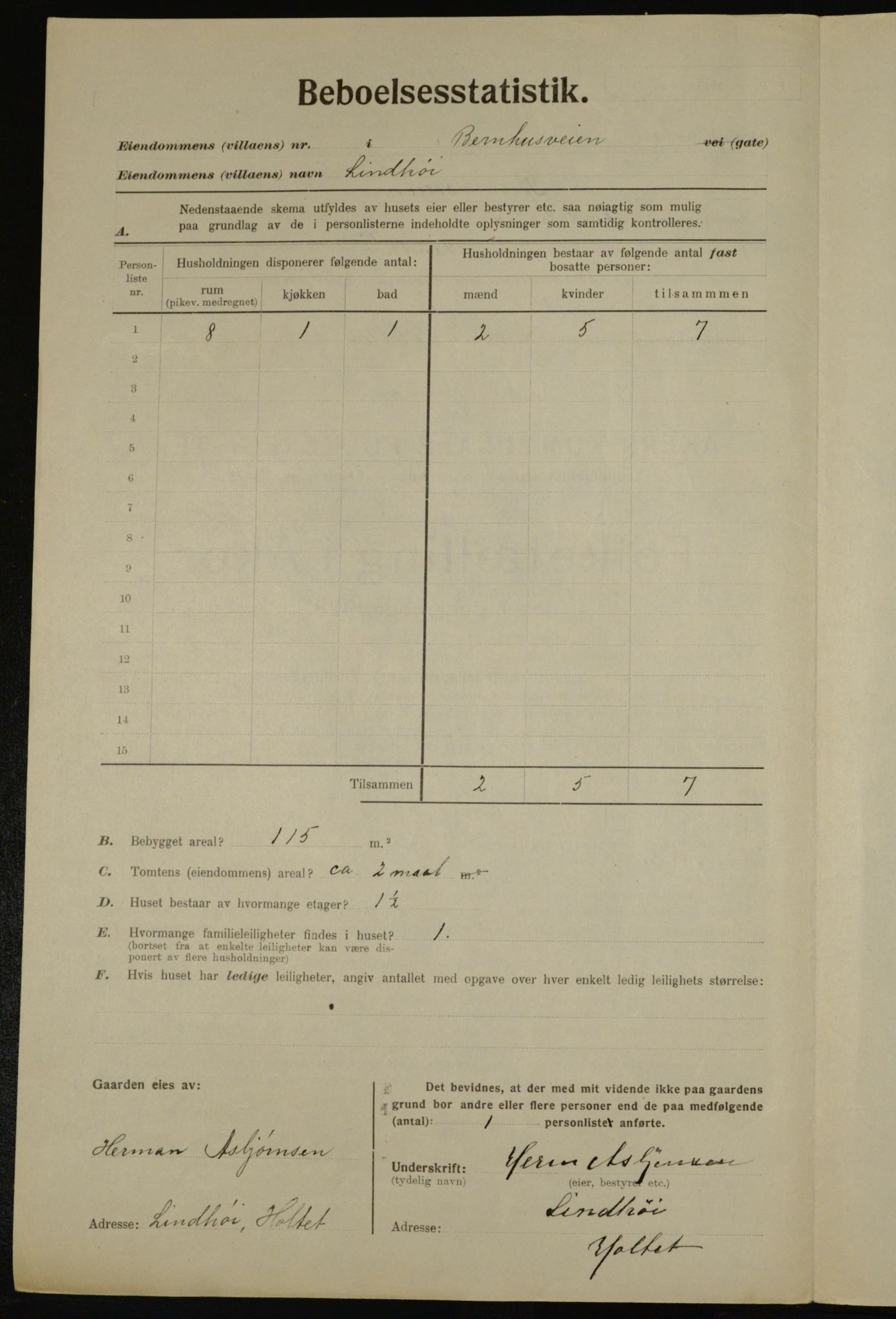 , Kommunal folketelling 1.12.1923 for Aker, 1923, s. 36839