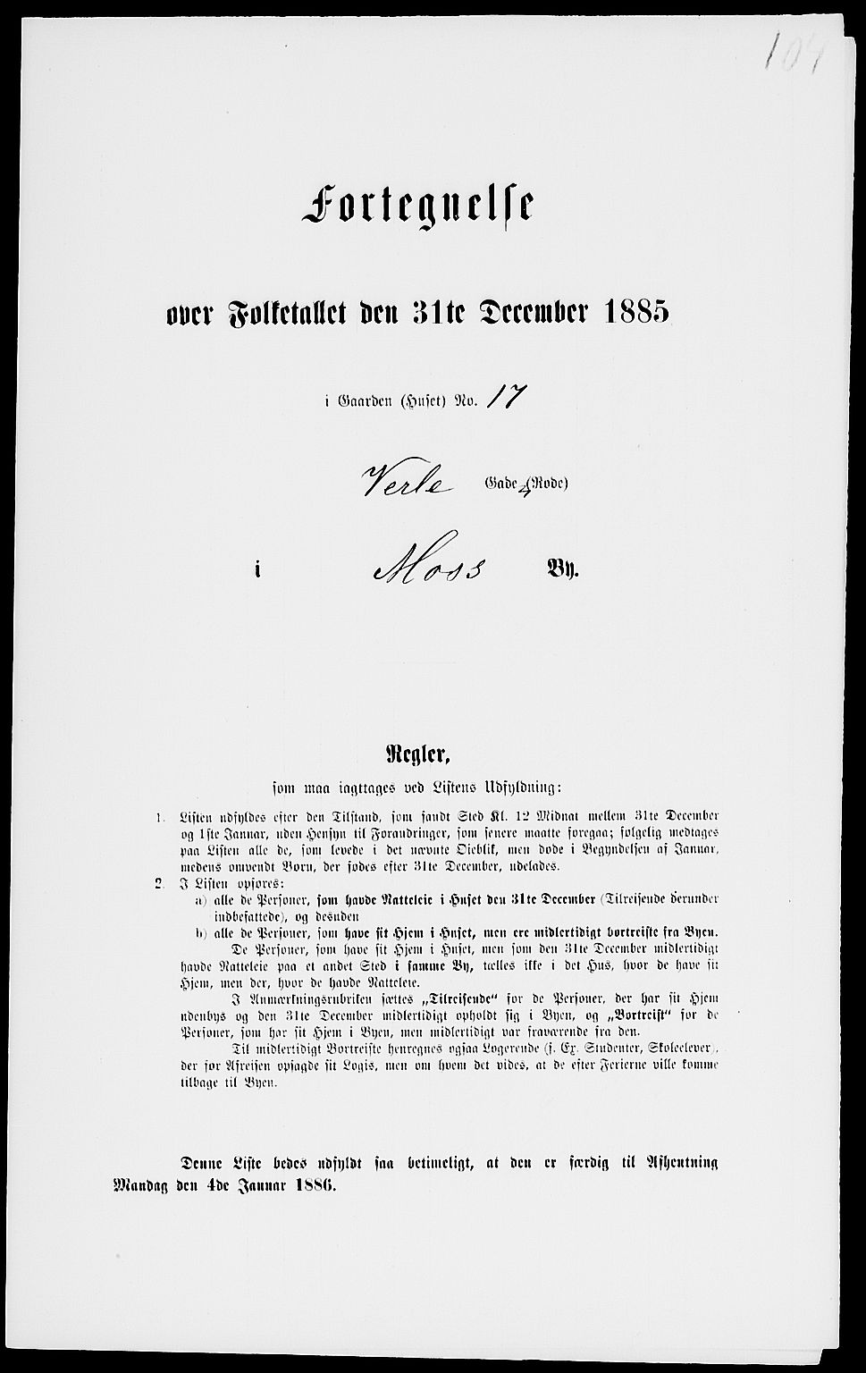 RA, Folketelling 1885 for 0104 Moss kjøpstad, 1885, s. 229