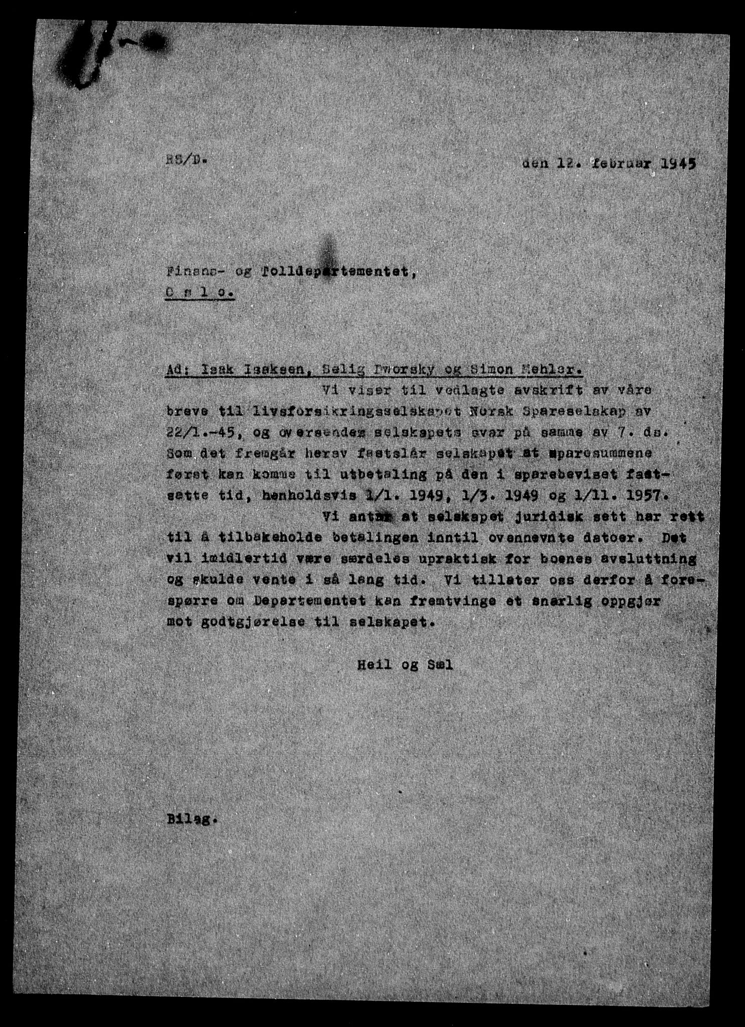 Justisdepartementet, Tilbakeføringskontoret for inndratte formuer, AV/RA-S-1564/H/Hc/Hca/L0903: --, 1945-1947, s. 487