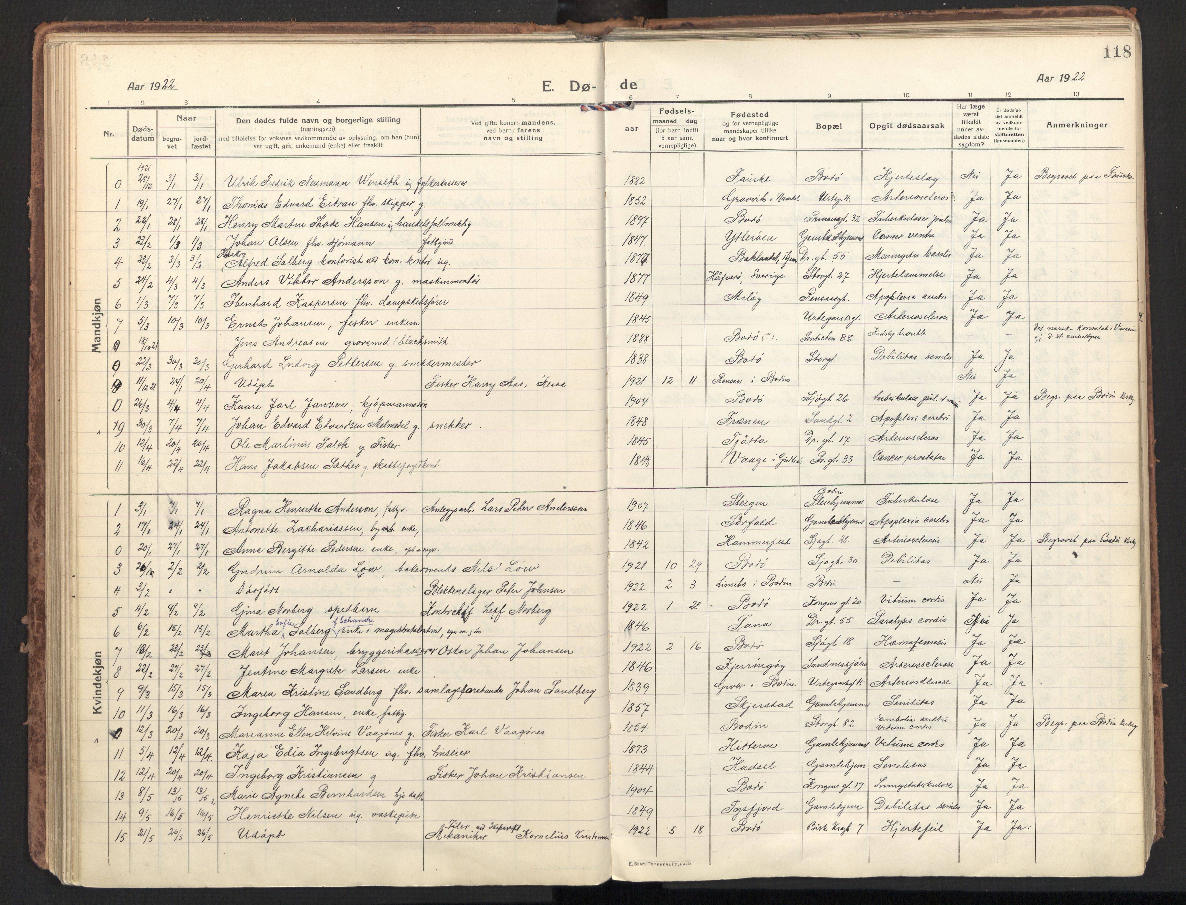 Ministerialprotokoller, klokkerbøker og fødselsregistre - Nordland, AV/SAT-A-1459/801/L0018: Ministerialbok nr. 801A18, 1916-1930, s. 118