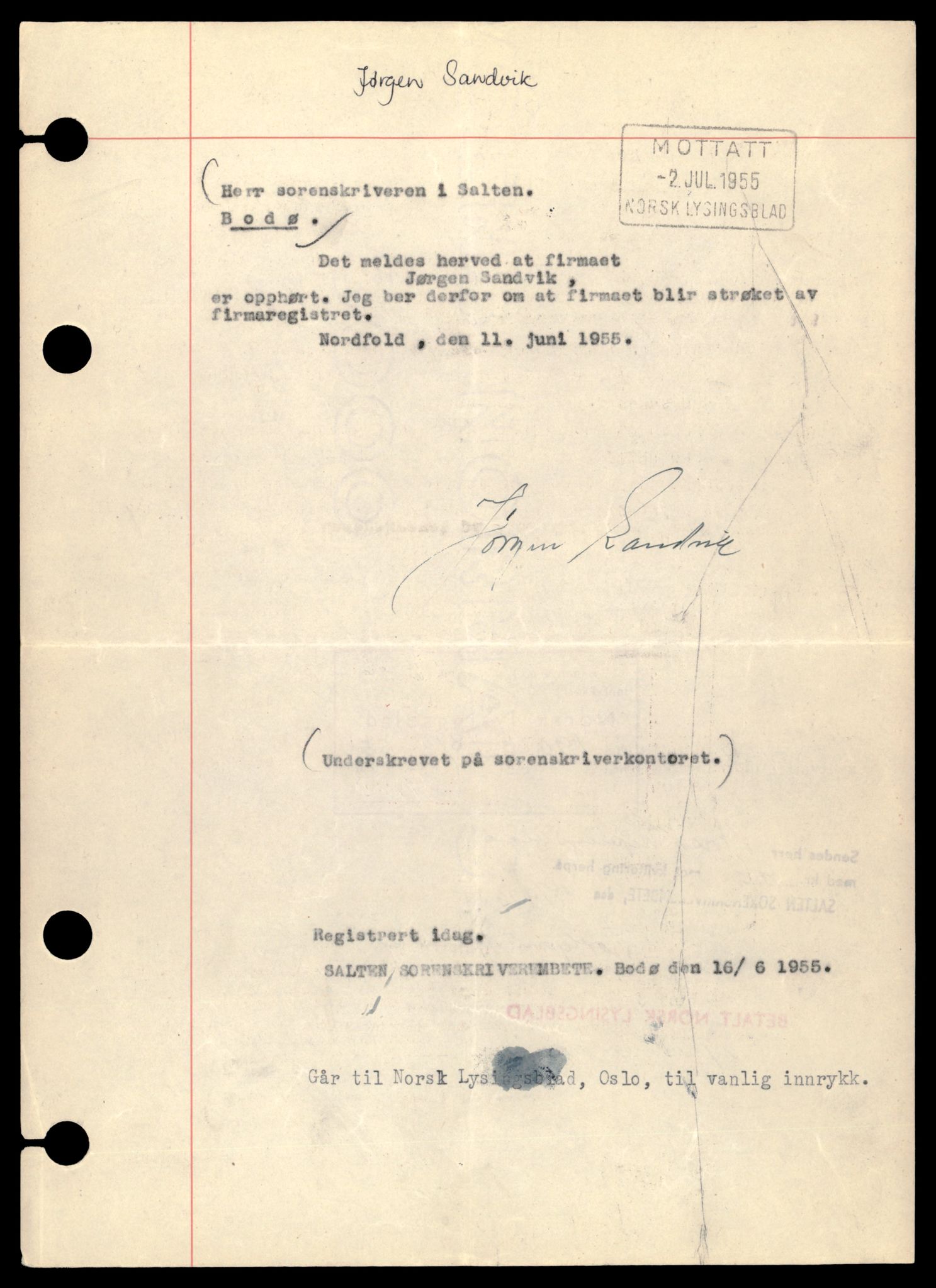 Salten sorenskriveri, AV/SAT-A-4578/4/J/Jd/Jda/L0025: Bilag. Enkeltmannsforetak, personlig firma og andelslag S, 1915-1988, s. 3