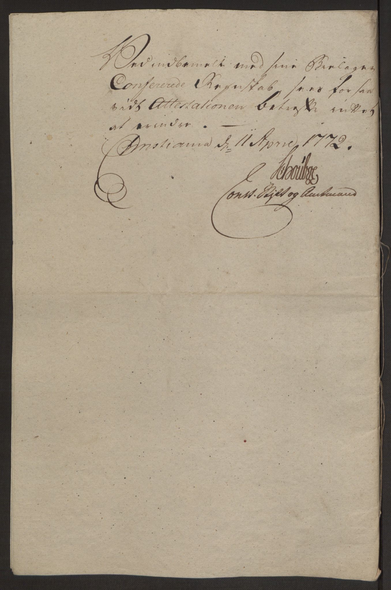 Rentekammeret inntil 1814, Reviderte regnskaper, Byregnskaper, AV/RA-EA-4066/R/Rk/L0218/0003: [K2] Kontribusjonsregnskap / Ekstra- og rangskatt, 1768-1772, s. 62