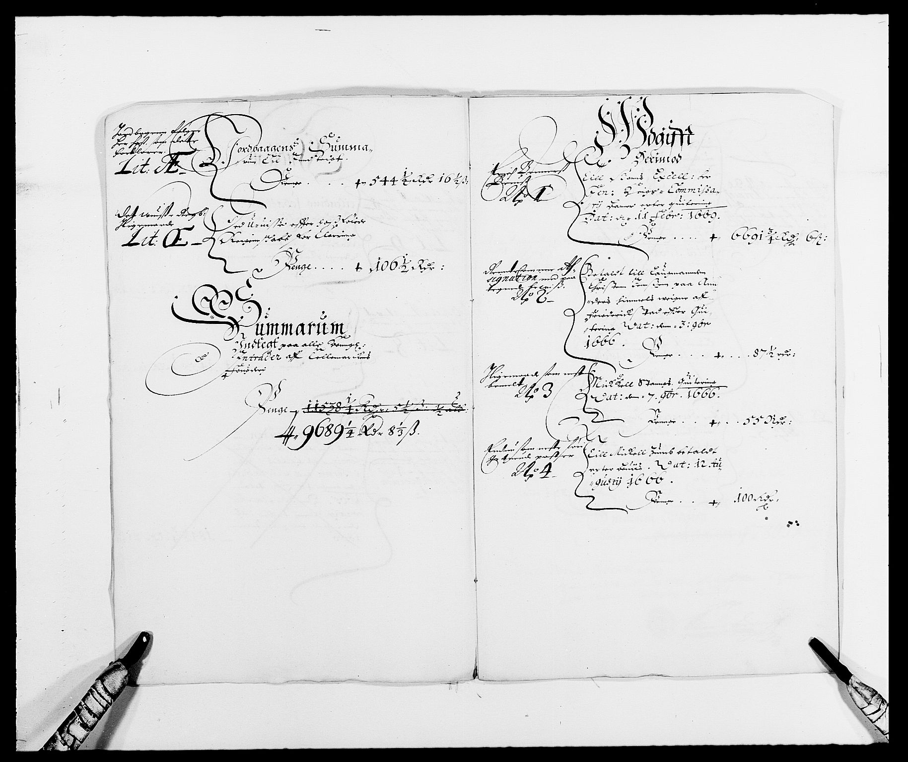 Rentekammeret inntil 1814, Reviderte regnskaper, Fogderegnskap, RA/EA-4092/R35/L2057: Fogderegnskap Øvre og Nedre Telemark, 1666-1667, s. 3