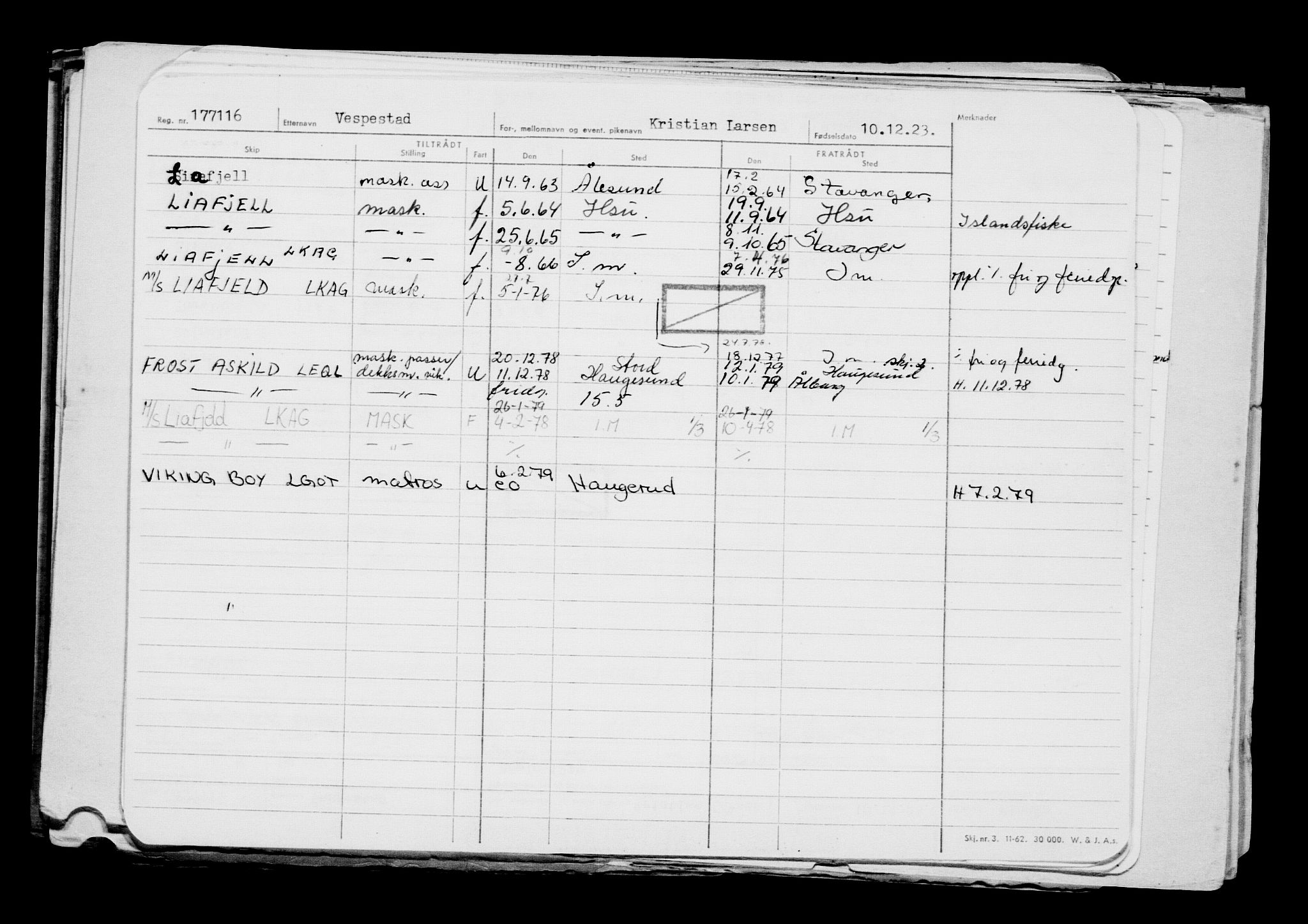 Direktoratet for sjømenn, AV/RA-S-3545/G/Gb/L0225: Hovedkort, 1923, s. 602