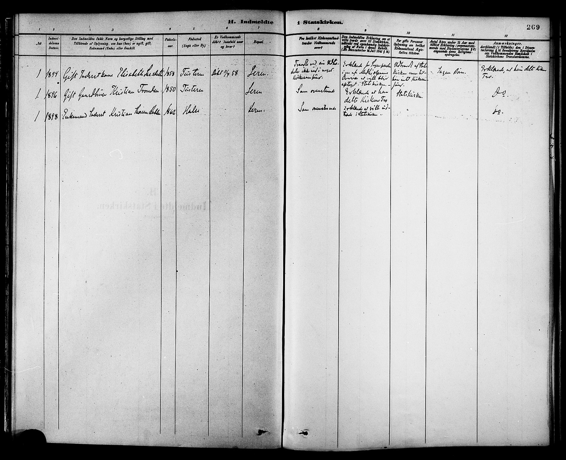 Ministerialprotokoller, klokkerbøker og fødselsregistre - Møre og Romsdal, SAT/A-1454/577/L0896: Ministerialbok nr. 577A03, 1880-1898, s. 269