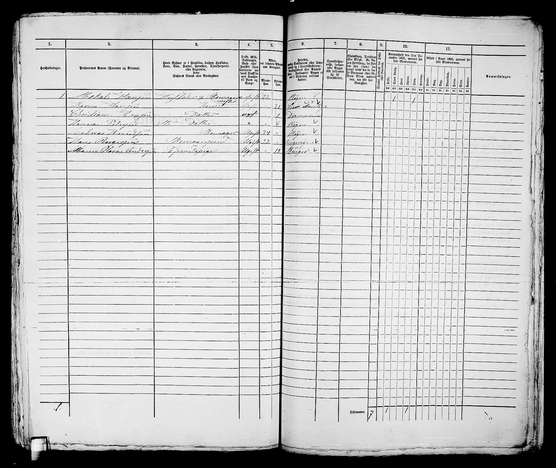 RA, Folketelling 1865 for 0602bP Strømsø prestegjeld i Drammen kjøpstad, 1865, s. 548