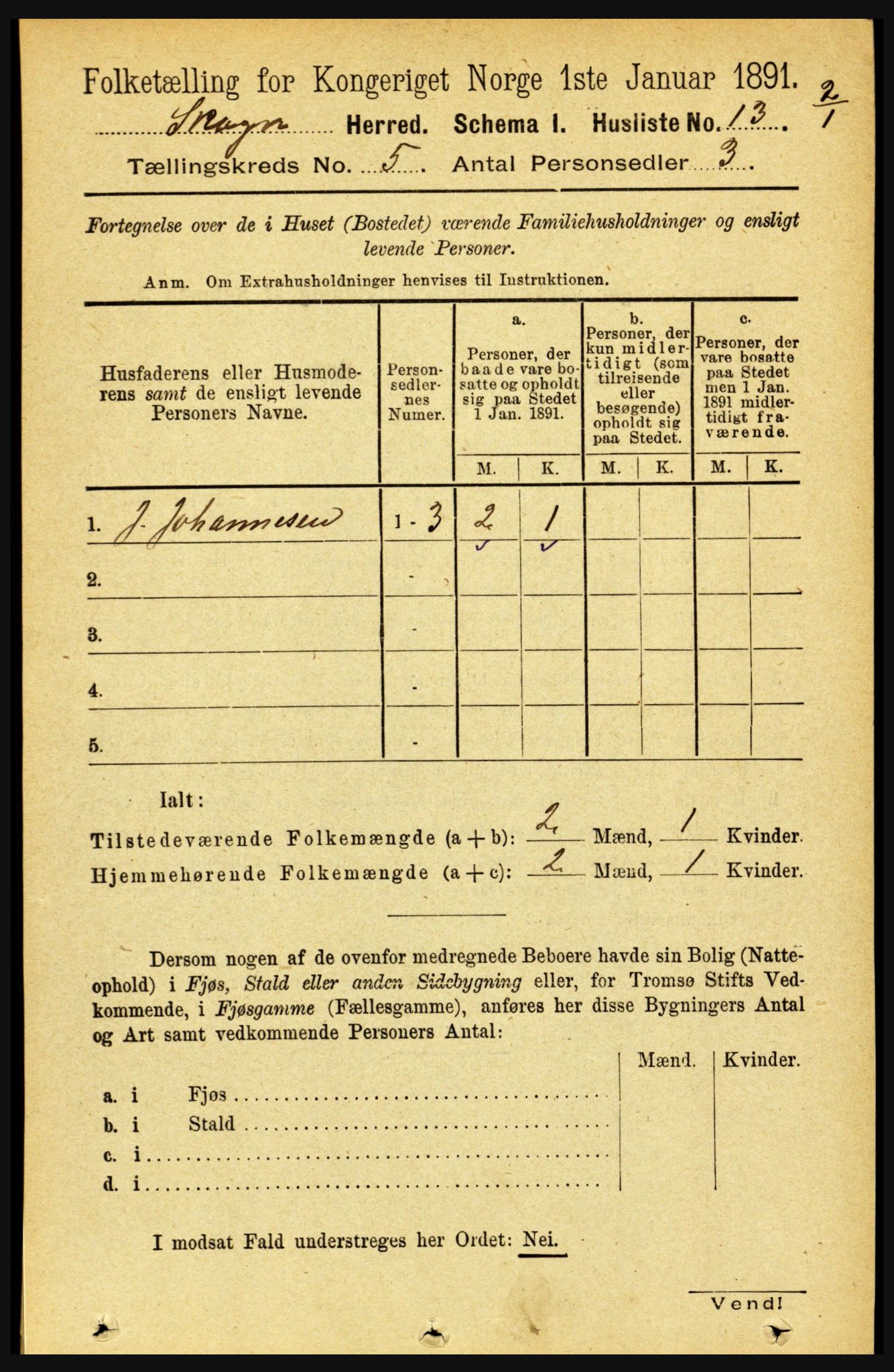 RA, Folketelling 1891 for 1719 Skogn herred, 1891, s. 2857