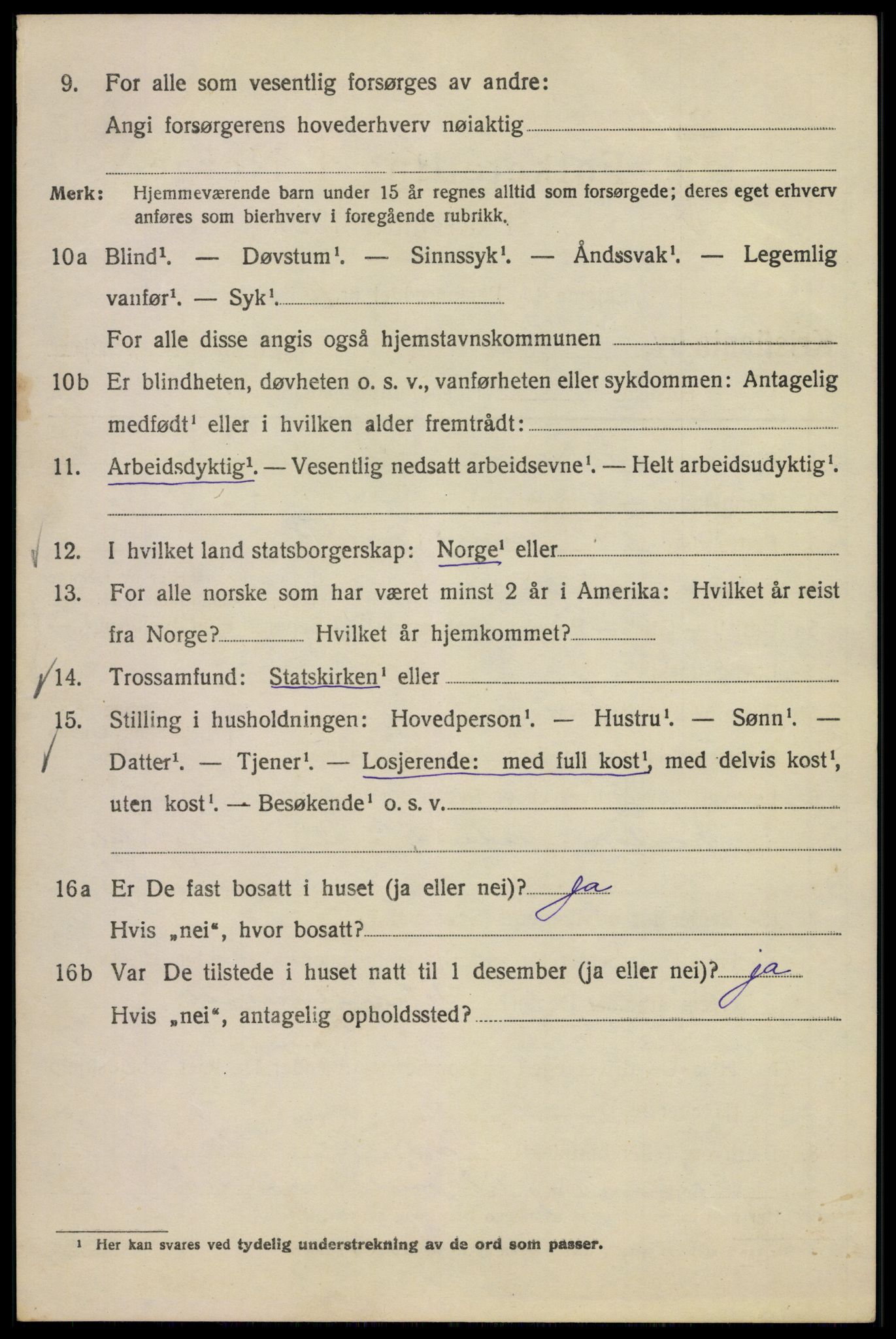 SAO, Folketelling 1920 for 0301 Kristiania kjøpstad, 1920, s. 564954