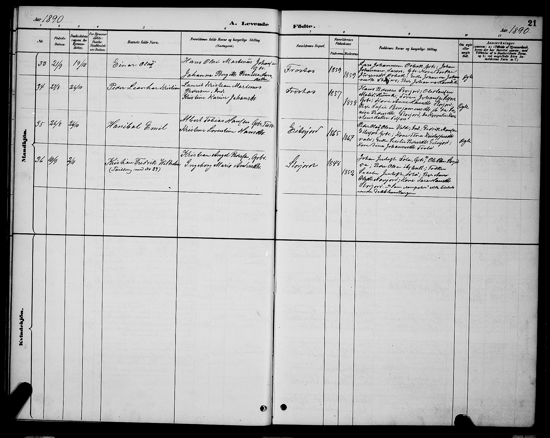 Ministerialprotokoller, klokkerbøker og fødselsregistre - Nordland, AV/SAT-A-1459/846/L0654: Klokkerbok nr. 846C04, 1887-1901, s. 21