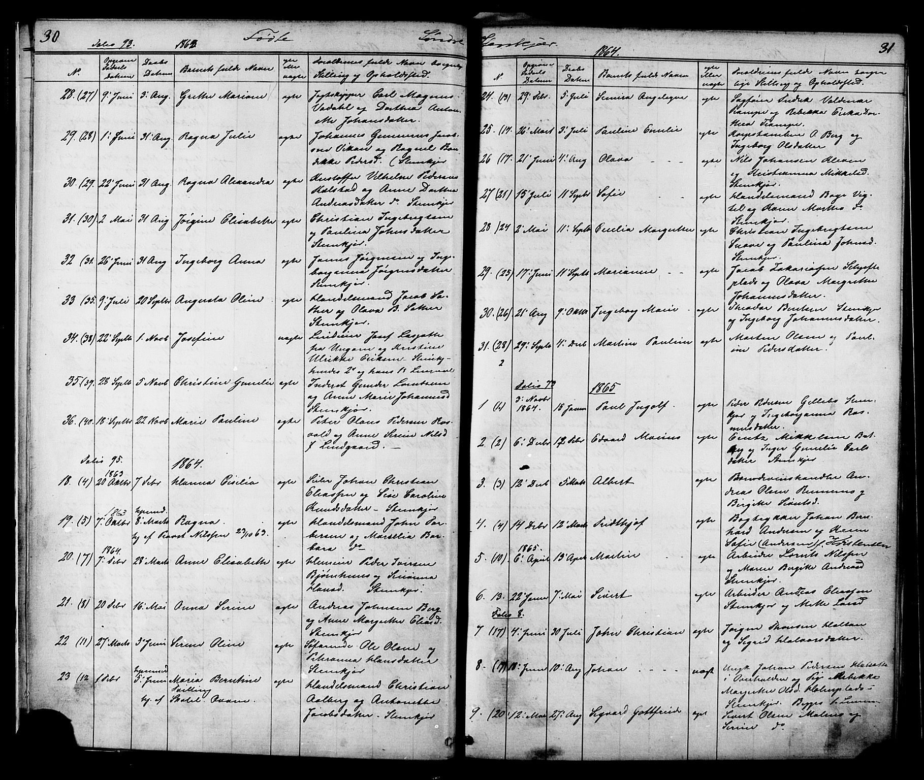 Ministerialprotokoller, klokkerbøker og fødselsregistre - Nord-Trøndelag, AV/SAT-A-1458/739/L0367: Ministerialbok nr. 739A01 /1, 1838-1868, s. 30-31