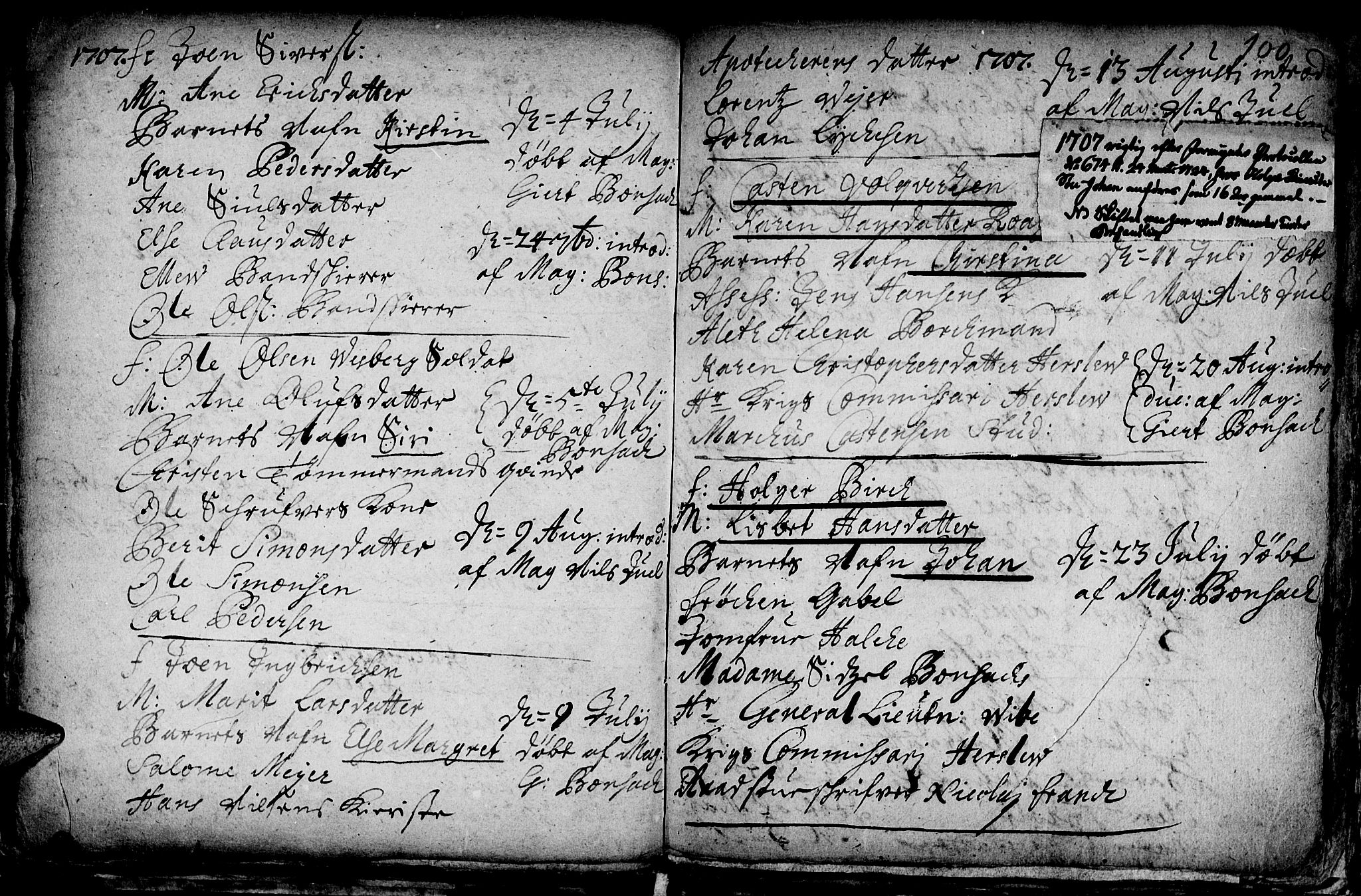 Ministerialprotokoller, klokkerbøker og fødselsregistre - Sør-Trøndelag, AV/SAT-A-1456/601/L0034: Ministerialbok nr. 601A02, 1702-1714, s. 100