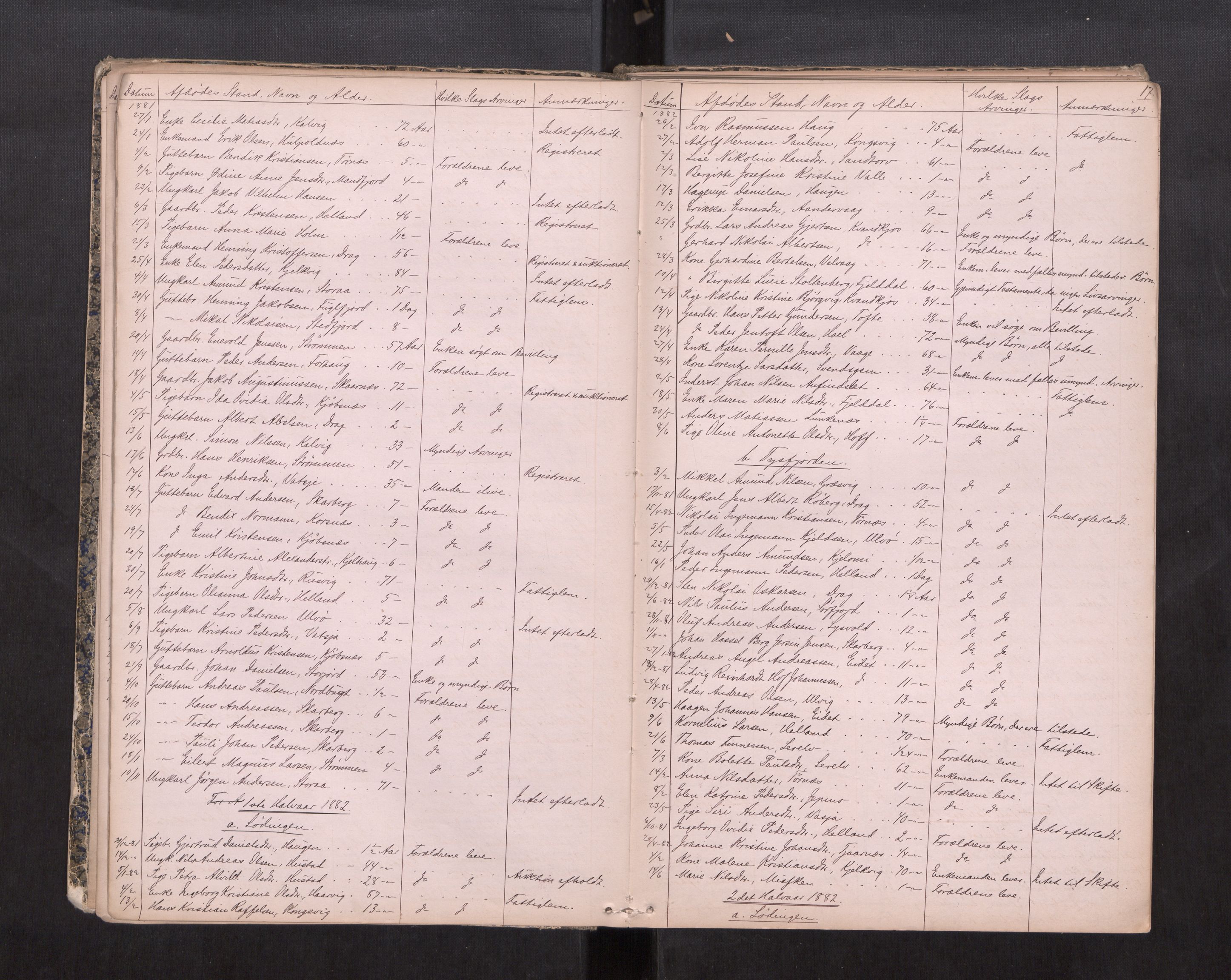 Salten sorenskriveri, AV/SAT-A-4578/1/3/3L/L0002: Dødsfallprotokoll, 1878-1888, s. 17
