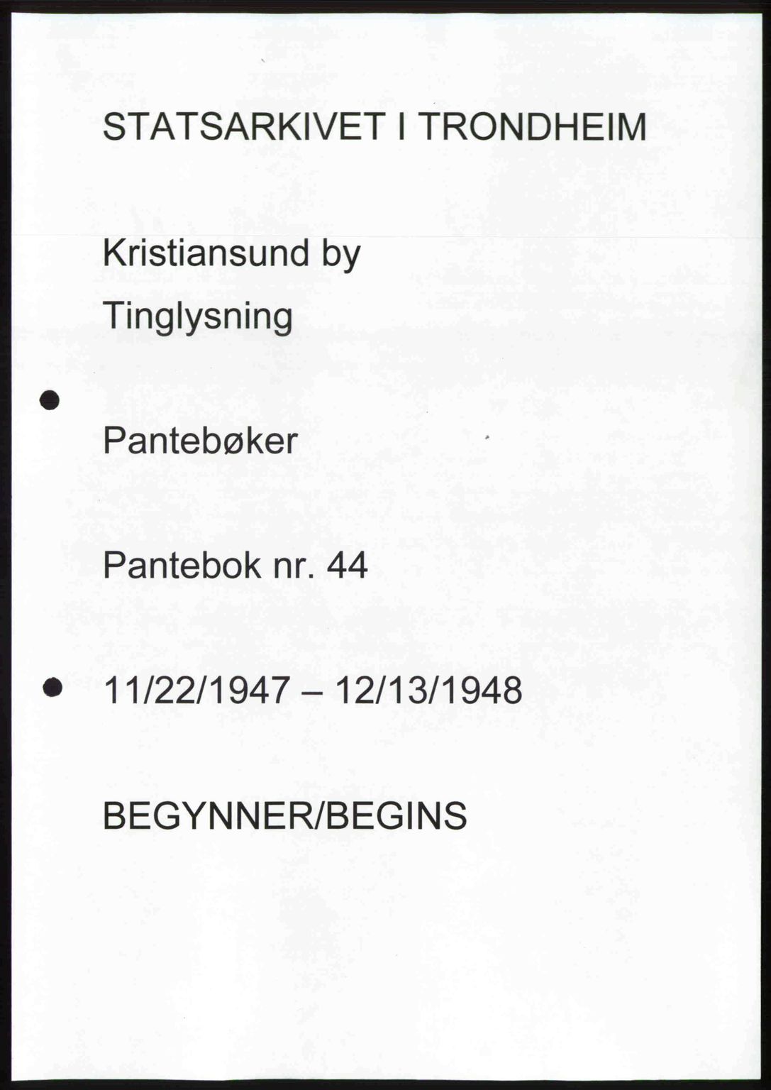 Kristiansund byfogd, AV/SAT-A-4587/A/27: Pantebok nr. 44, 1947-1948
