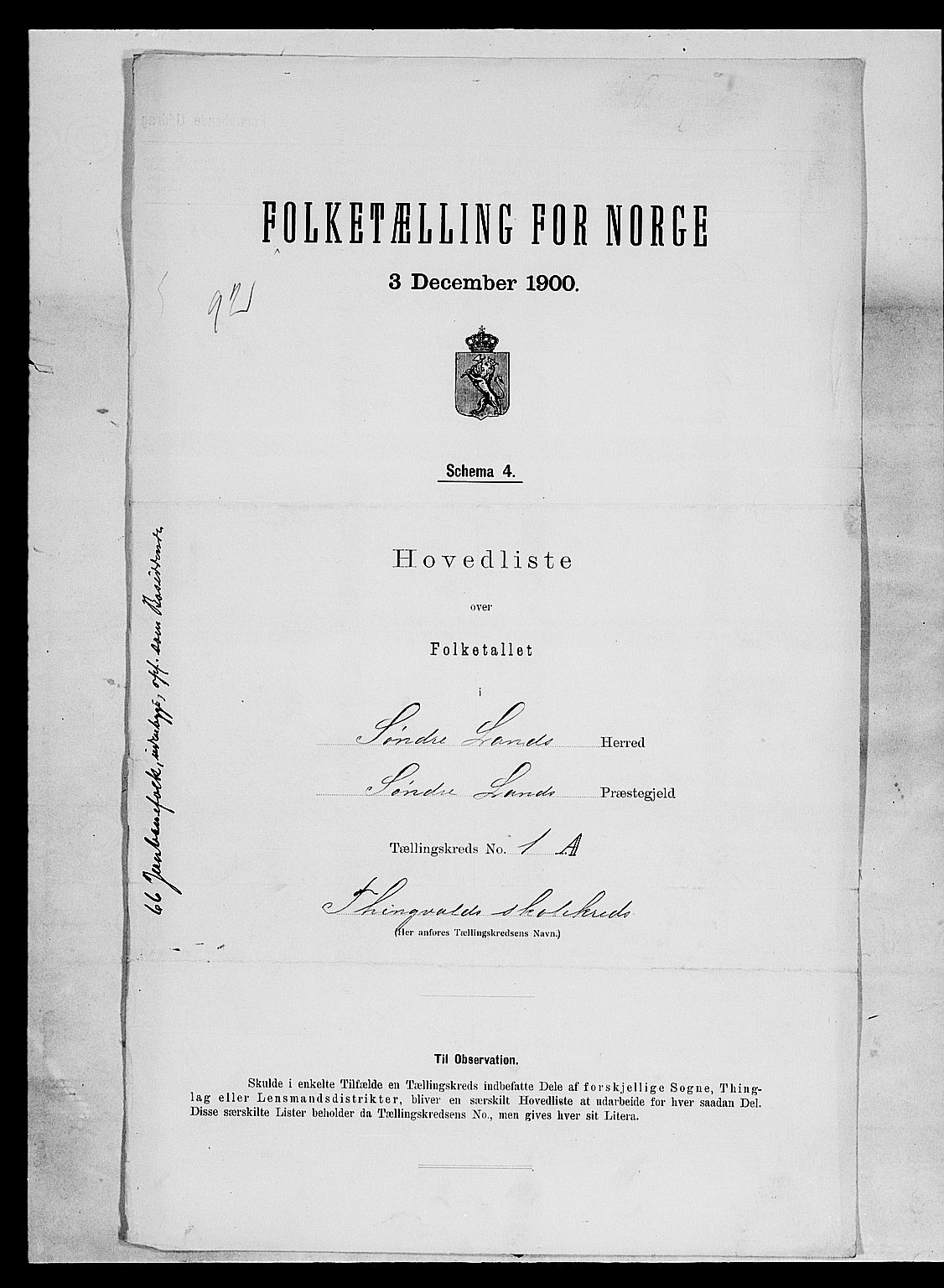 SAH, Folketelling 1900 for 0536 Søndre Land herred, 1900, s. 23