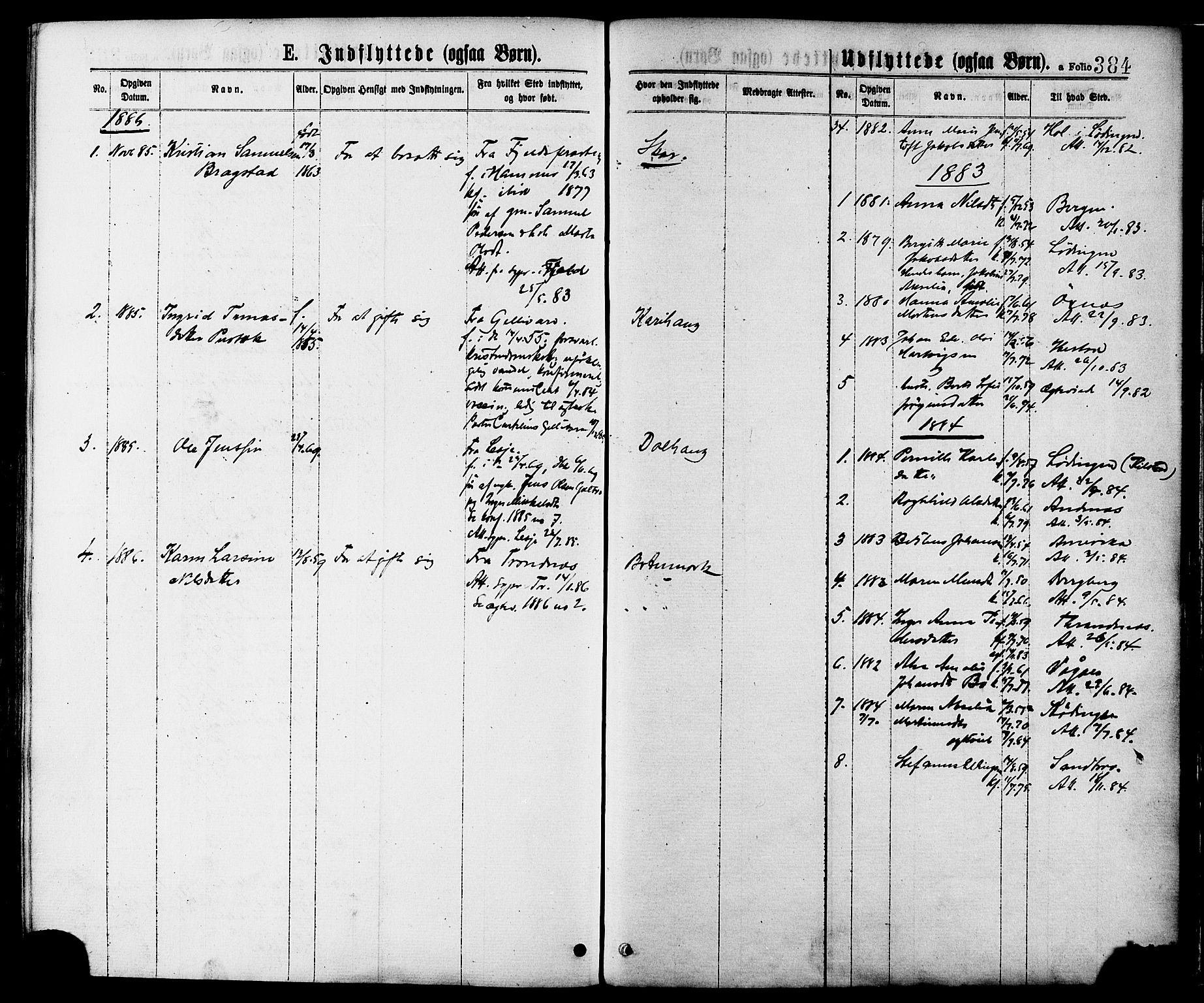 Ministerialprotokoller, klokkerbøker og fødselsregistre - Nordland, SAT/A-1459/863/L0897: Ministerialbok nr. 863A09, 1872-1886, s. 384