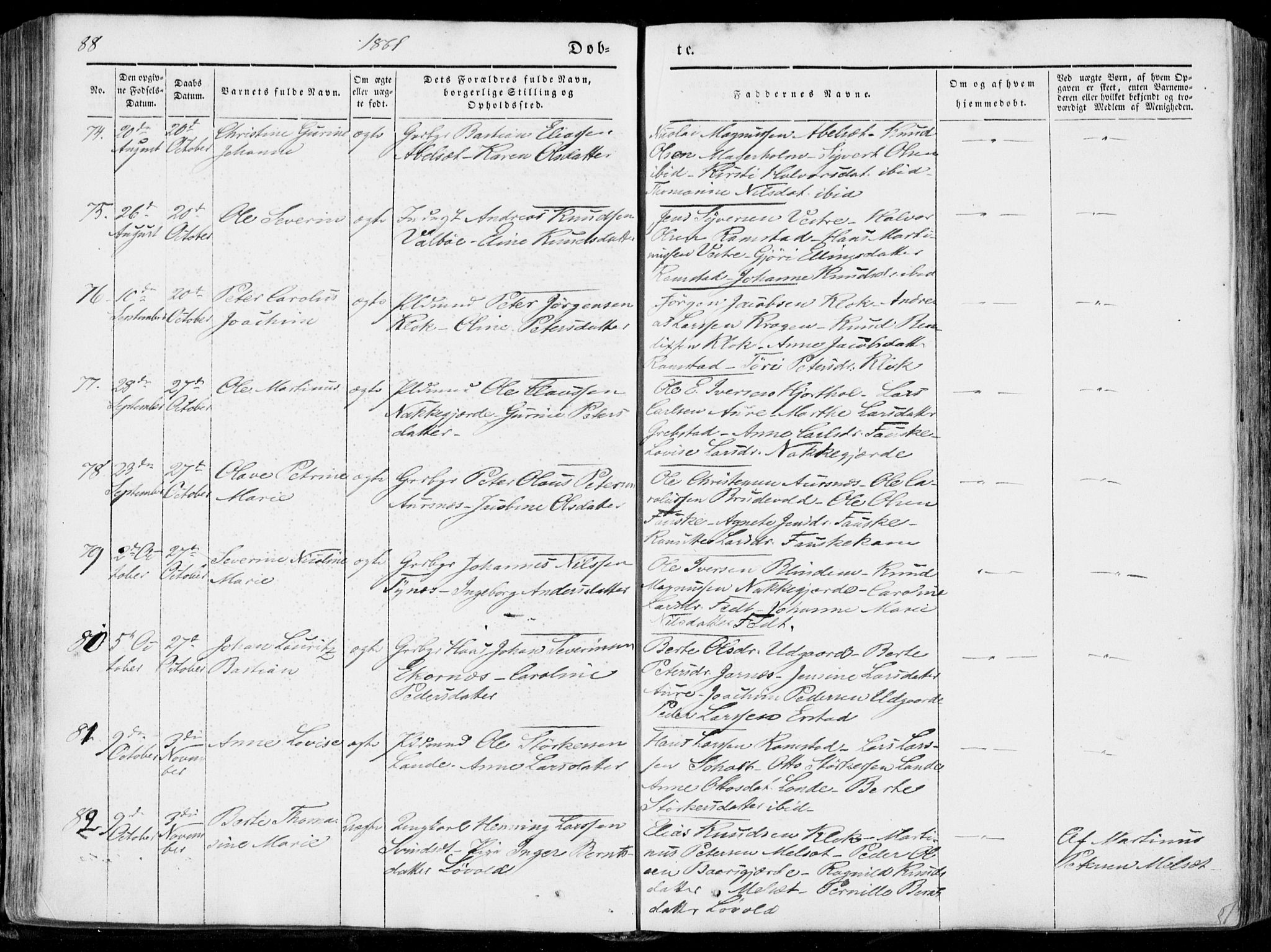 Ministerialprotokoller, klokkerbøker og fødselsregistre - Møre og Romsdal, AV/SAT-A-1454/522/L0313: Ministerialbok nr. 522A08, 1852-1862, s. 88