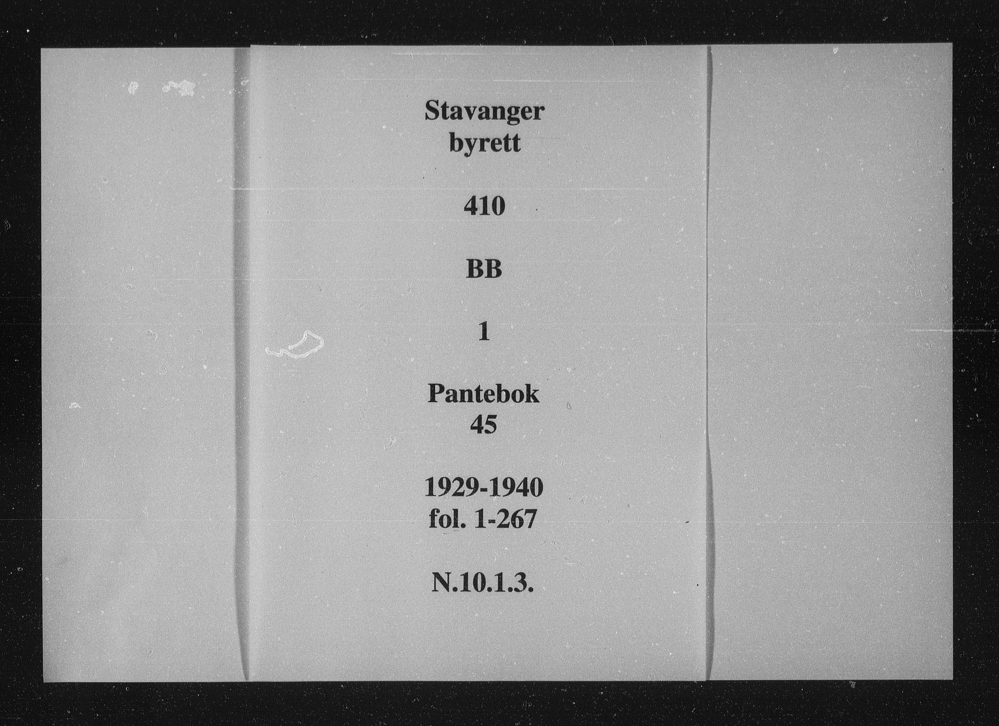 Stavanger byrett, SAST/A-100455/001/4/41/410BB/L0001: Pantebok nr. 45a, 1929-1933