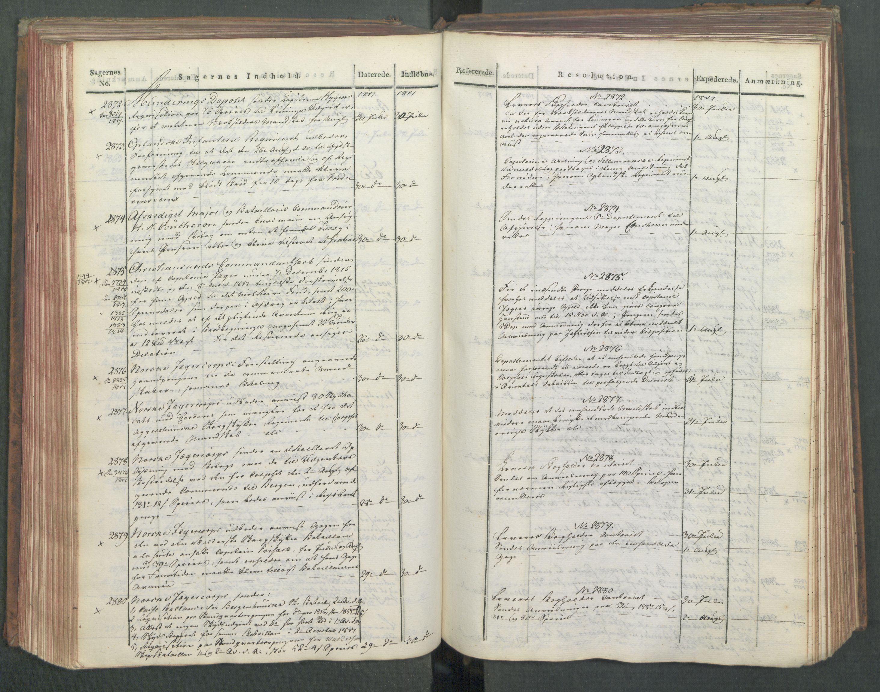 Armédepartementet, AV/RA-RAFA-3493/C/Ca/L0012: 6. Departements Journal, 1817